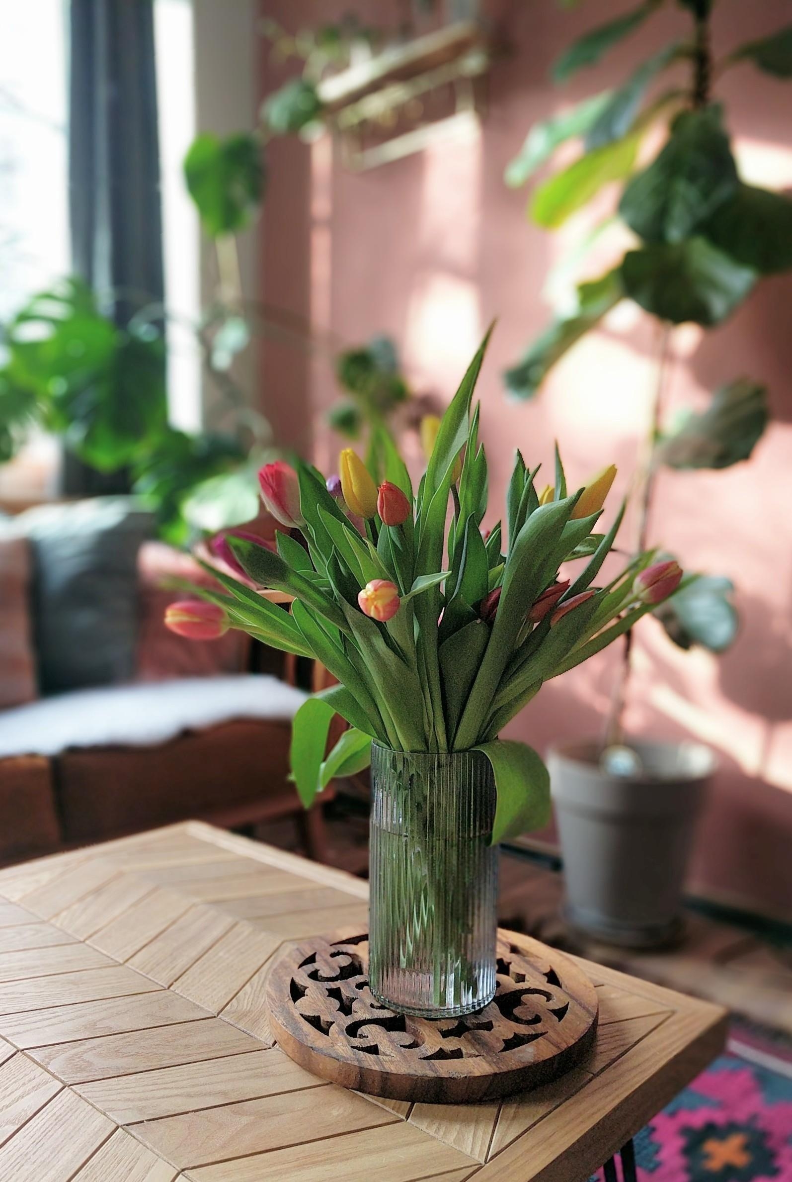 ...Dann hole ich mir den Frühling eben in die Wohnung ☺️💐 #tulpen #frühlingsdeko #farbenfroh