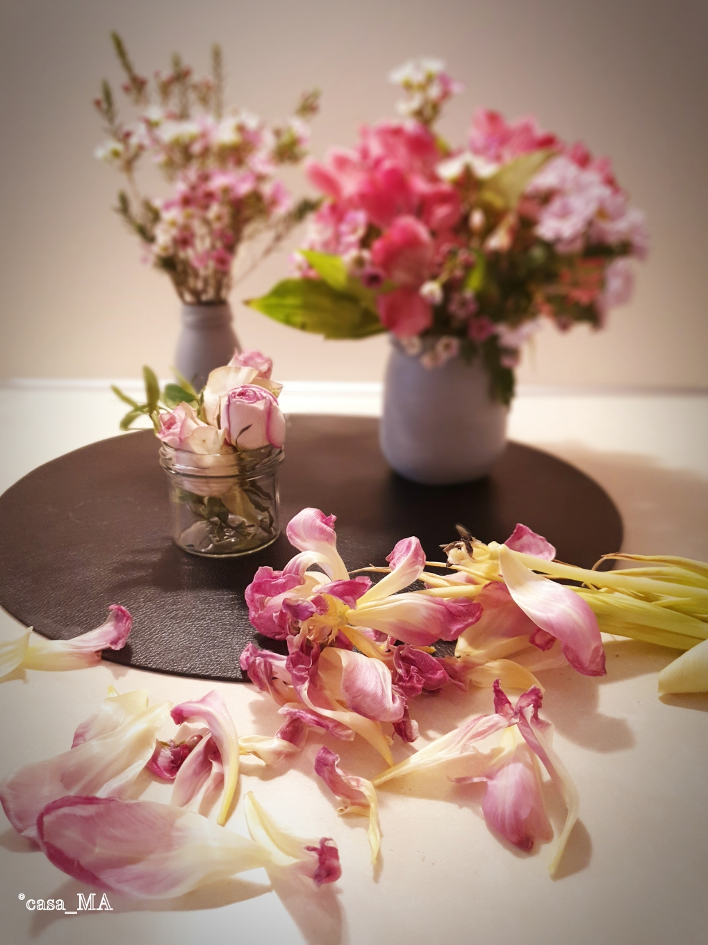 Das 2. Leben eines üppigen #blumenstrauß. Die #tulpen mussten leider weg! #blumen #pink