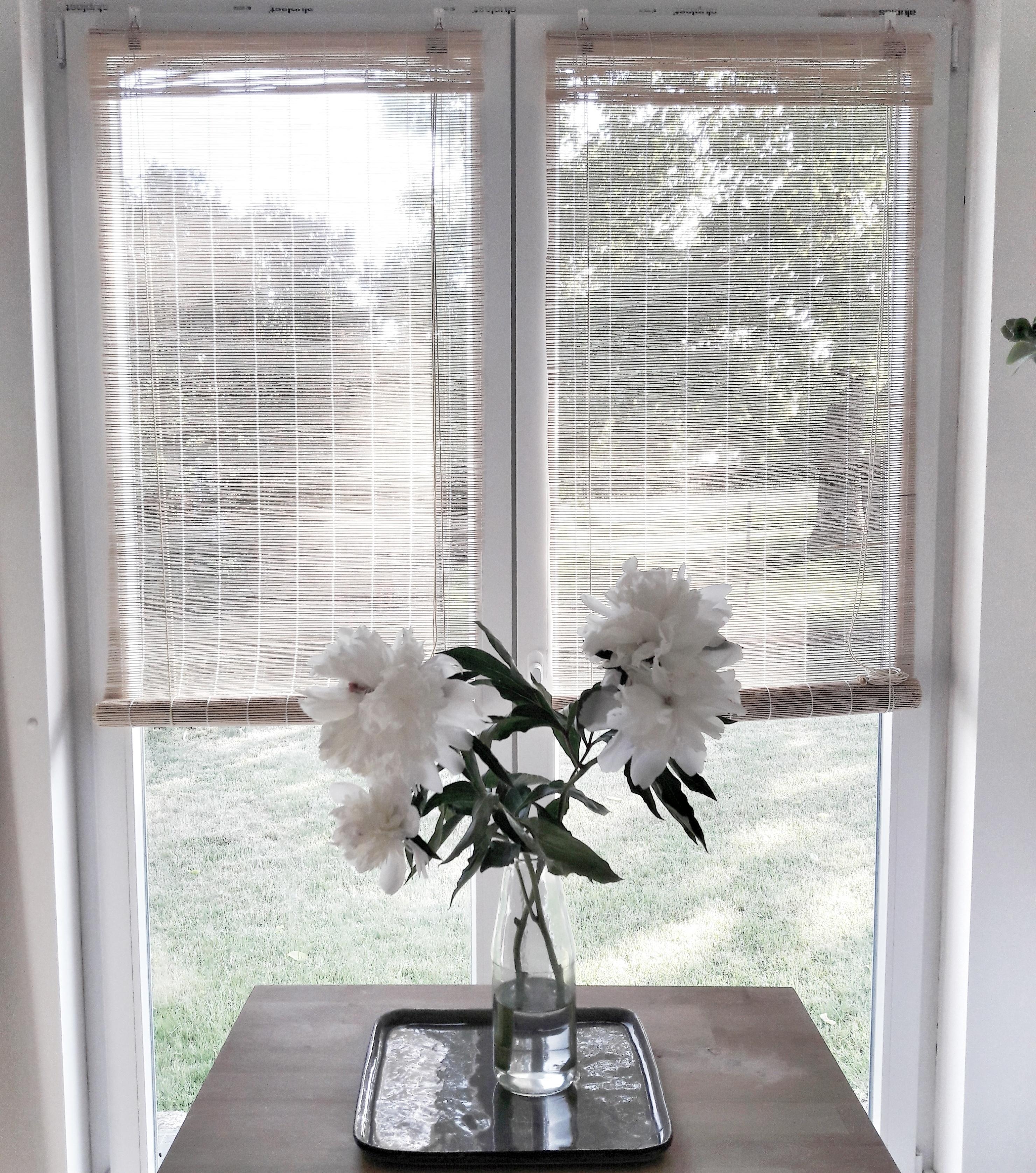 Das alte Fenster in der Küche wurde durch eine große Terrassentür ersetzt
#freshflowers #windowview