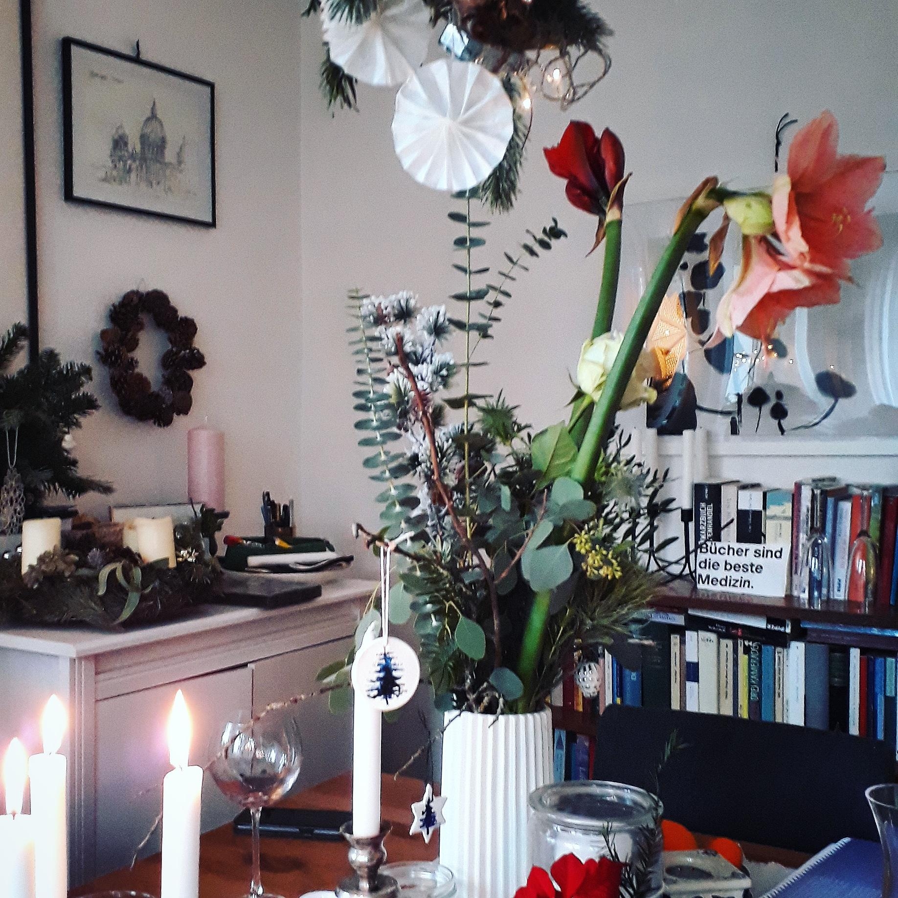 Das war der Weihnachtstisch #weihnachten #weihnachtsdeko #amaryllis #flowers 