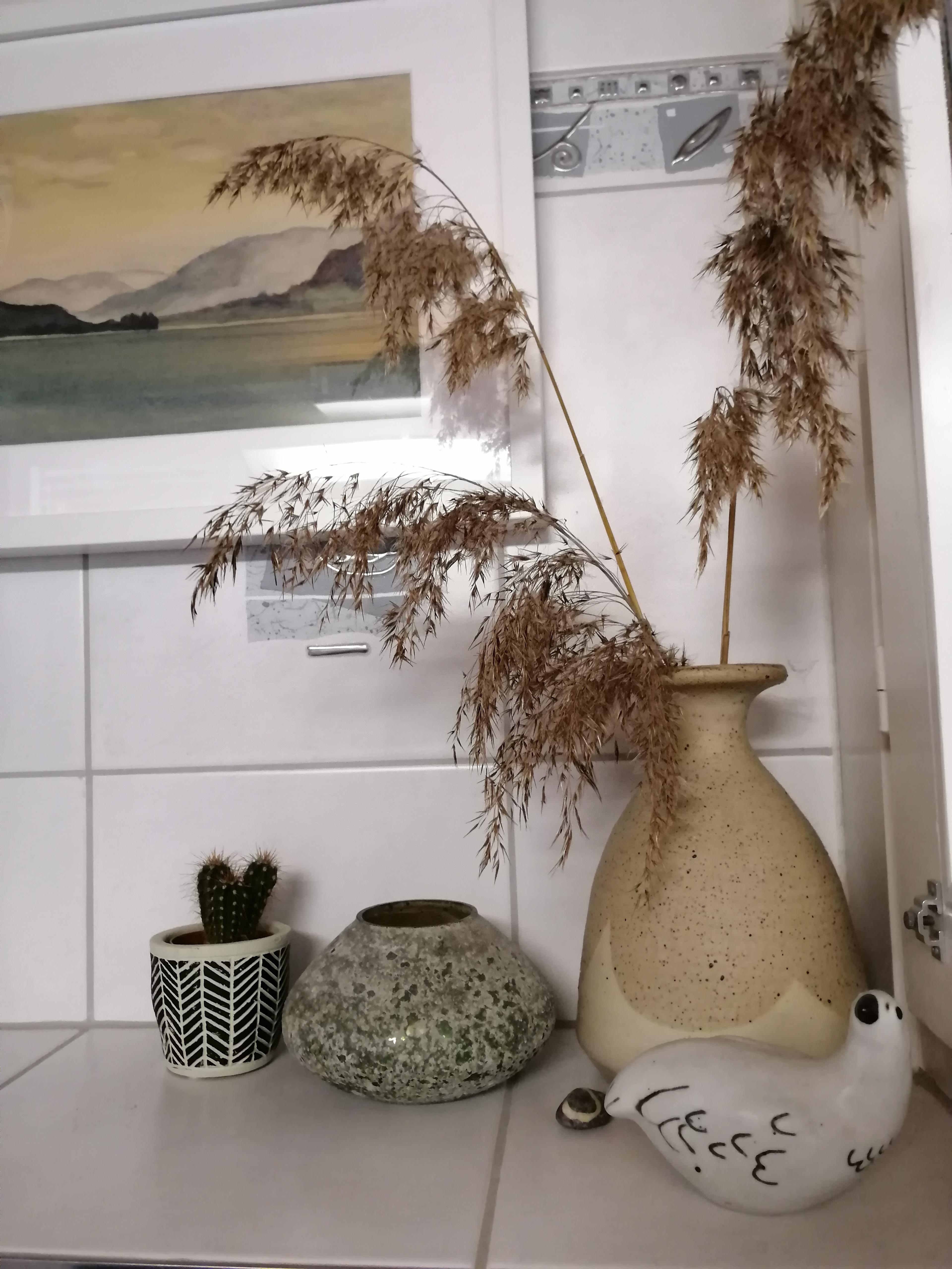 Deko im Bad, mit schöner Vase aus dem Brockenhaus #Vase#Fundstück
