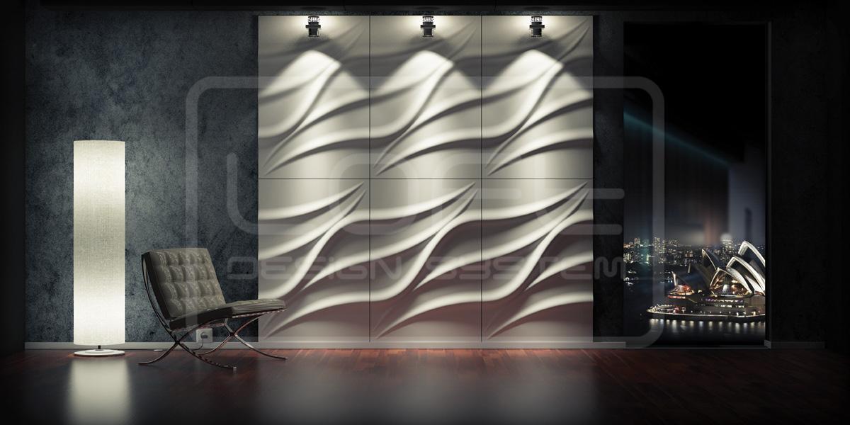 dekorative Wandpaneele aus Gips in 3D Optik #wandverkleidung #wandgestaltung #raumgestaltung #kreativewandgestaltung #wandbelag #3dwandgestaltung #dekorativewandgestaltung ©Loft Design System