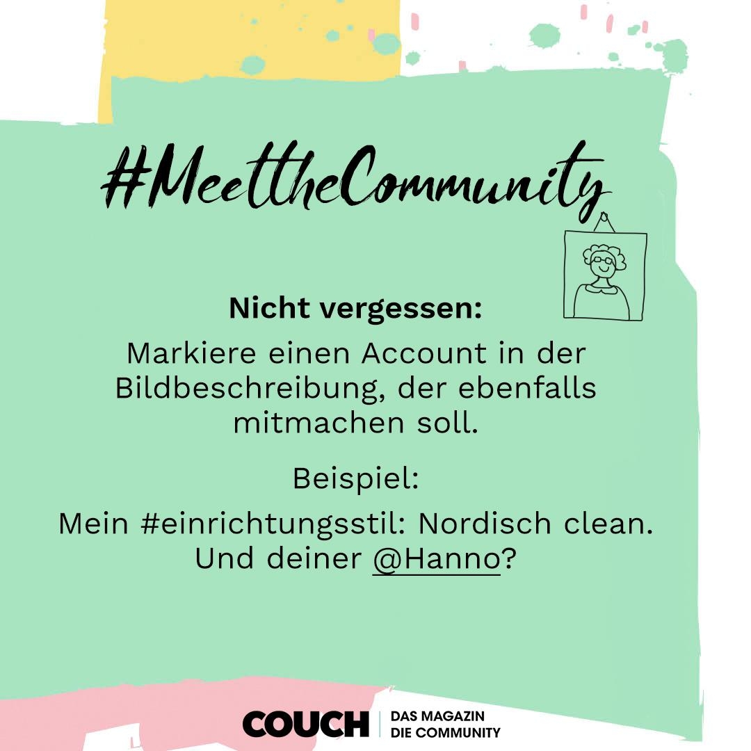 Denkt dran, einen weiteren Account in eurem Posting zum heutigen Hashtag zu verlinken! 👫 #meetthecommunity