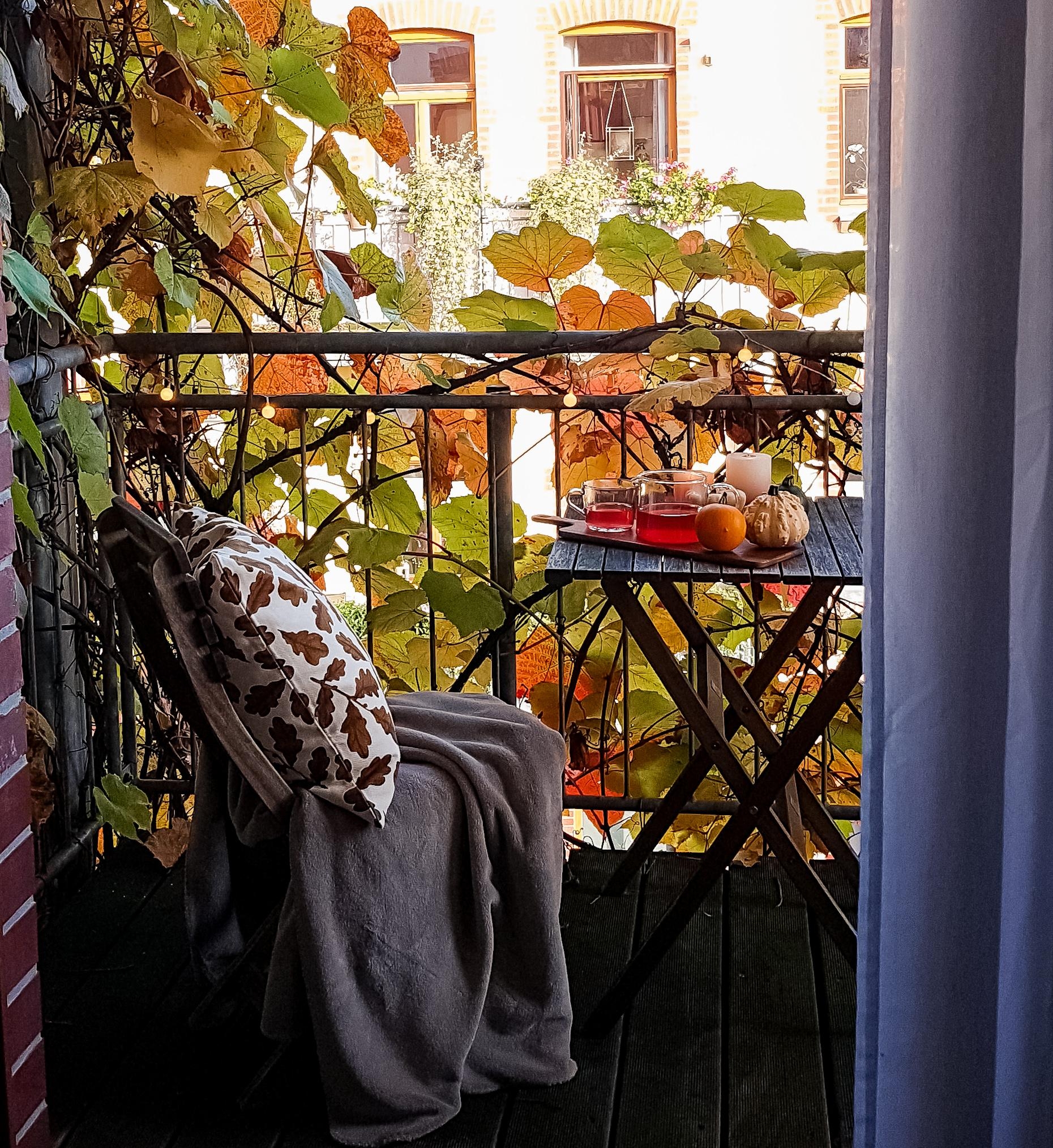 Der #balkon im #hinterhof in seinen schönsten Herbstfarben. #wein #cosy #hygge #herbst #outside