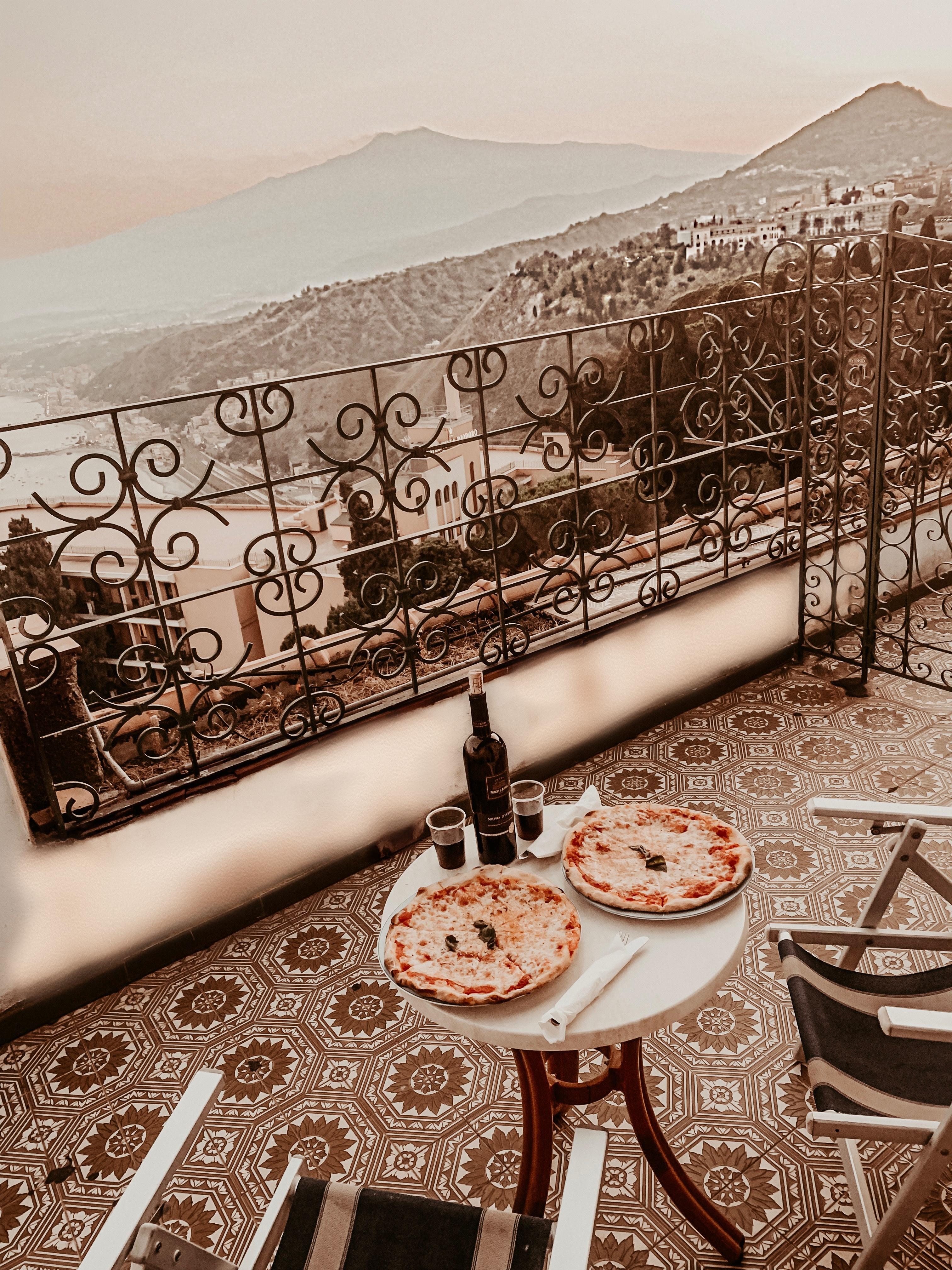 Der pure Luxus auf unserer Dachterasse mit Blick auf den Etna #sizilien #urlaub