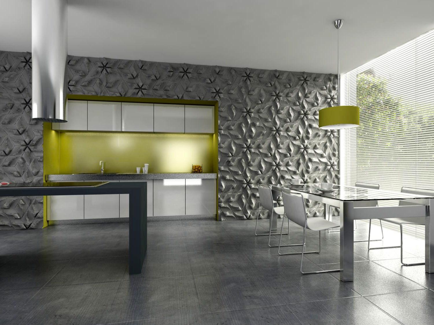 Design Fliesen in 3D #küchenblock #betonfliesen #3dfliesen ©Florisa