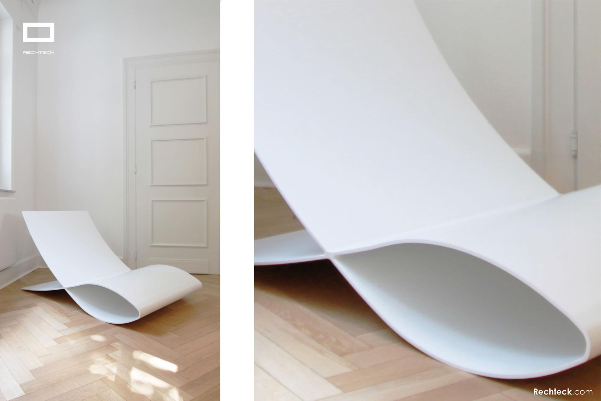 Design-Sessel in Minimal Design #puristisch #sessel #lounge #futuristisch ©RECHTECK.com Felix Schwake