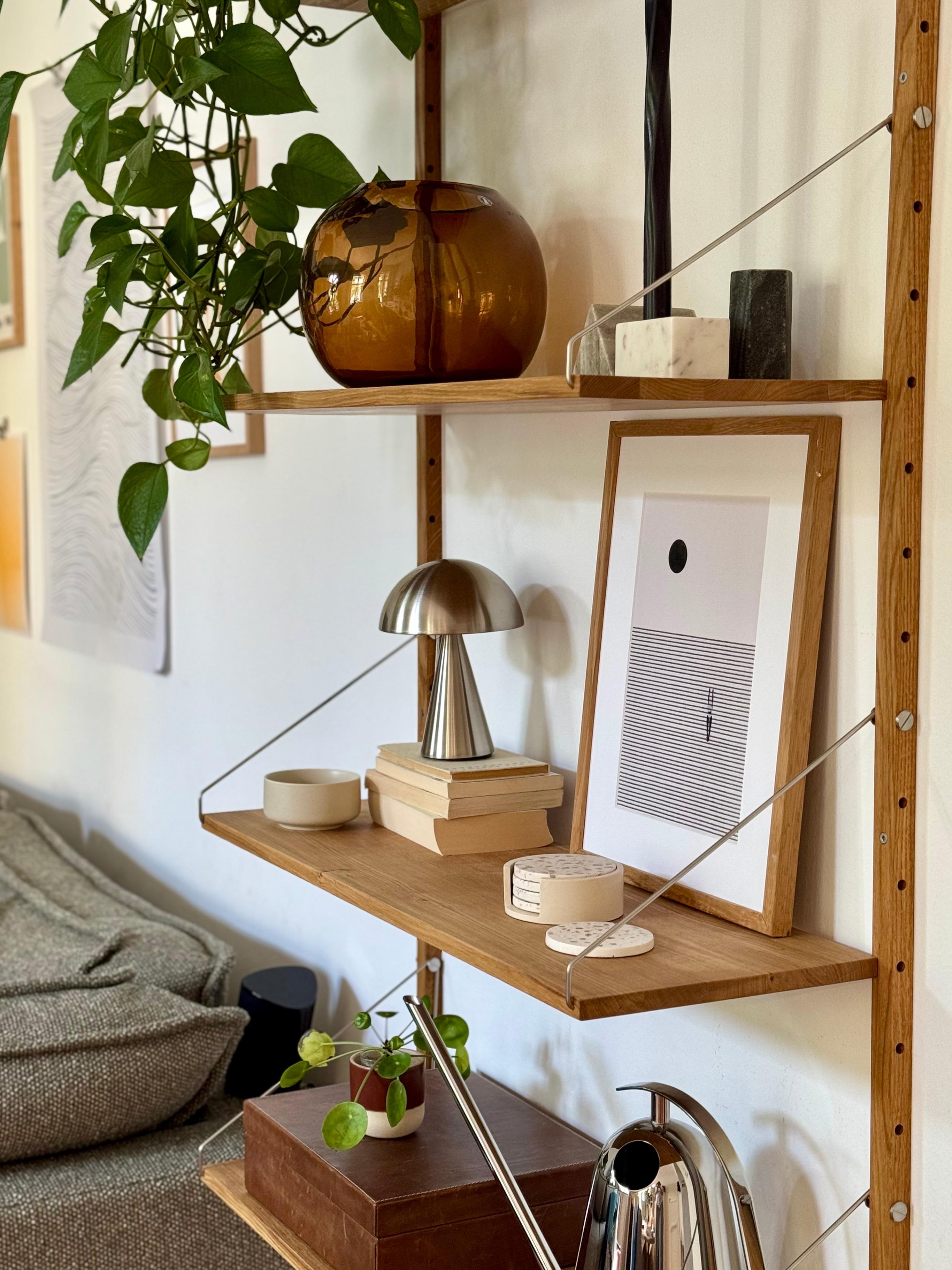Details vom midcentury-modern Wandregal im Wohnzimmer
#wohnzimmer #wandregal #midcenturymodern