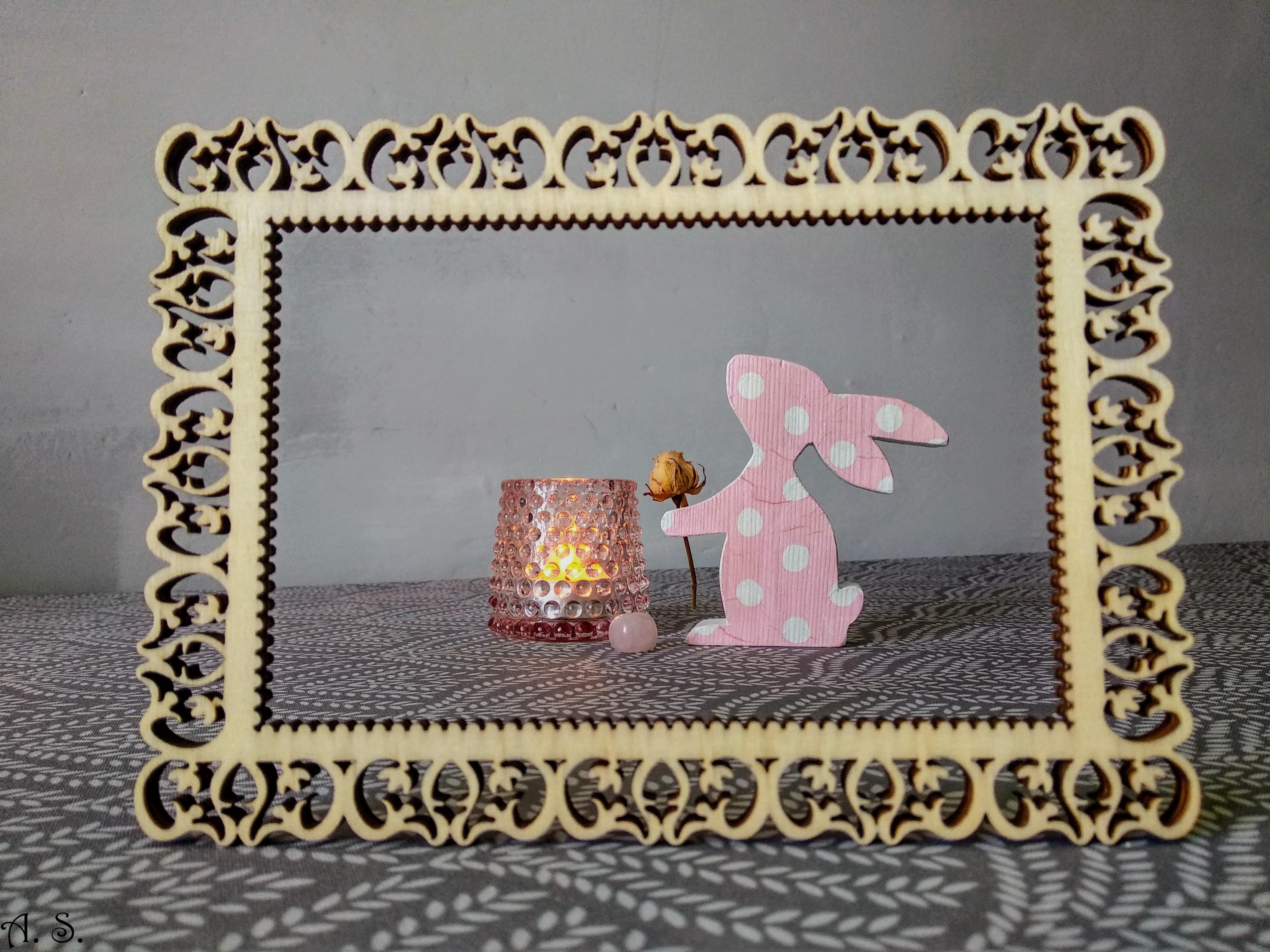 DIY Easter decoupage #DIY #Easter #Ostern #decoupage #deco #derOsterhase #rosa #pink #dieKerze