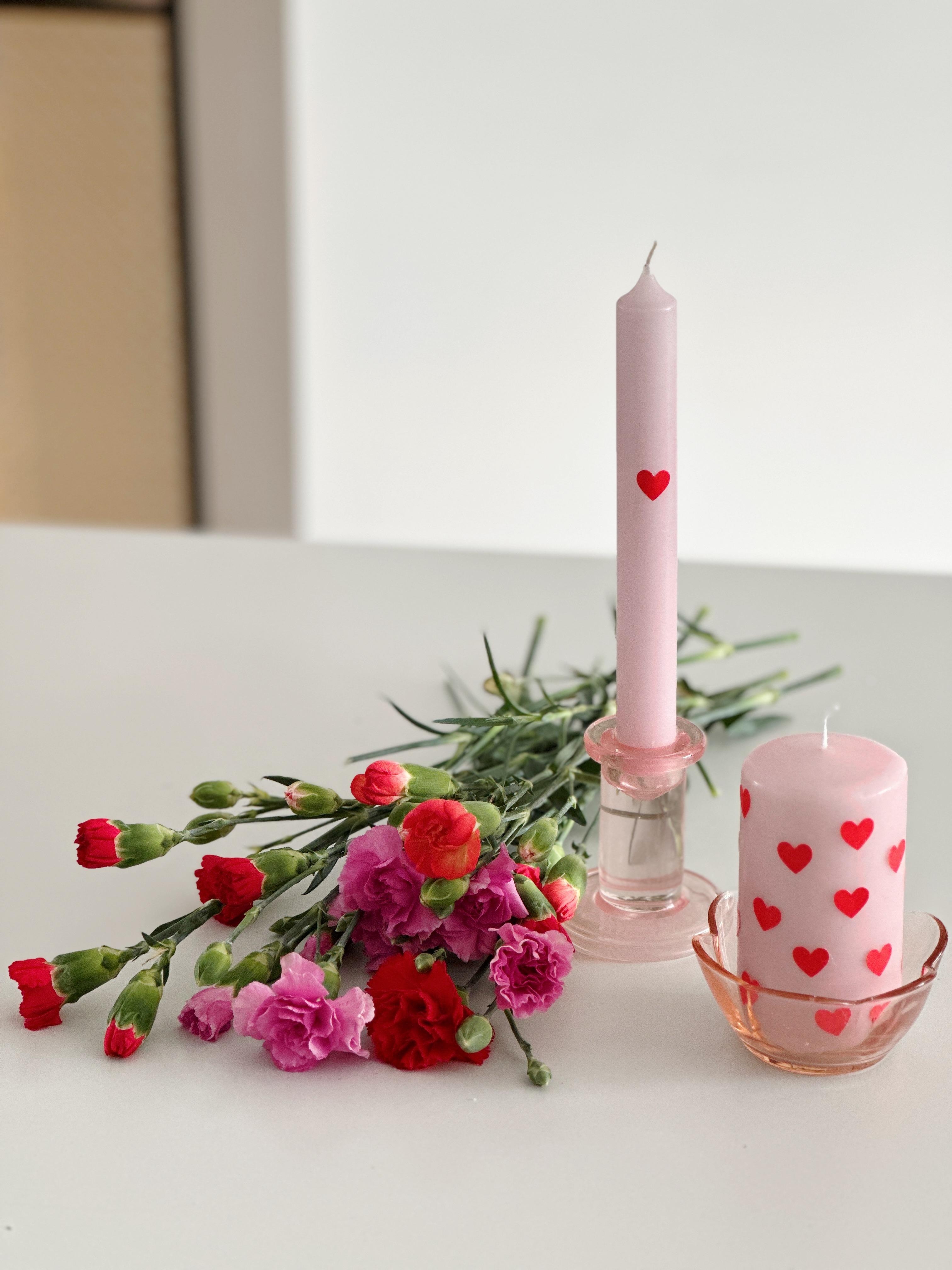 DIY Herz Kerzen❤️🕯️🌸 Perfekt zum #Valentinstag, #Muttertag oder einfach so... #diy #diykerze #love