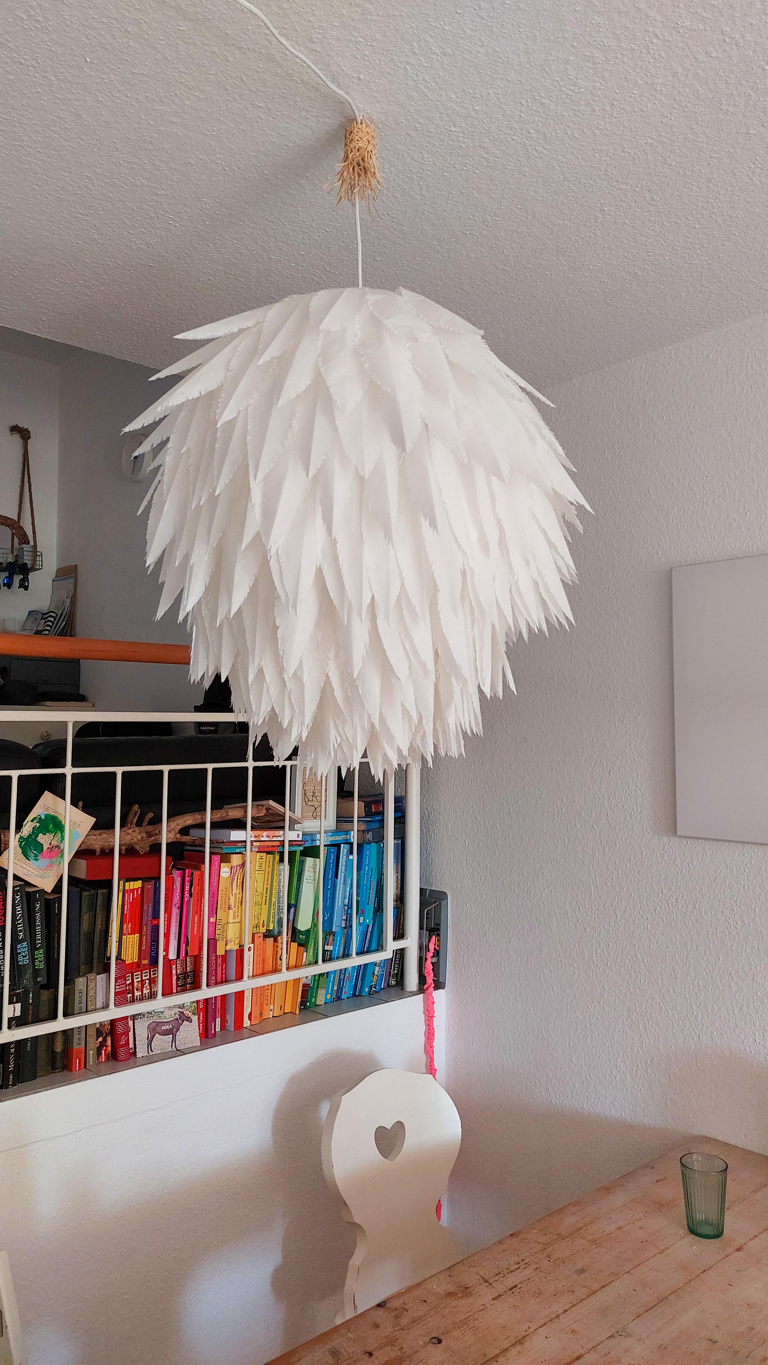 DIY Lampenschirm aus Butterbrotpapier #federleicht #lampenschirm #couchstyle #diyrocks 