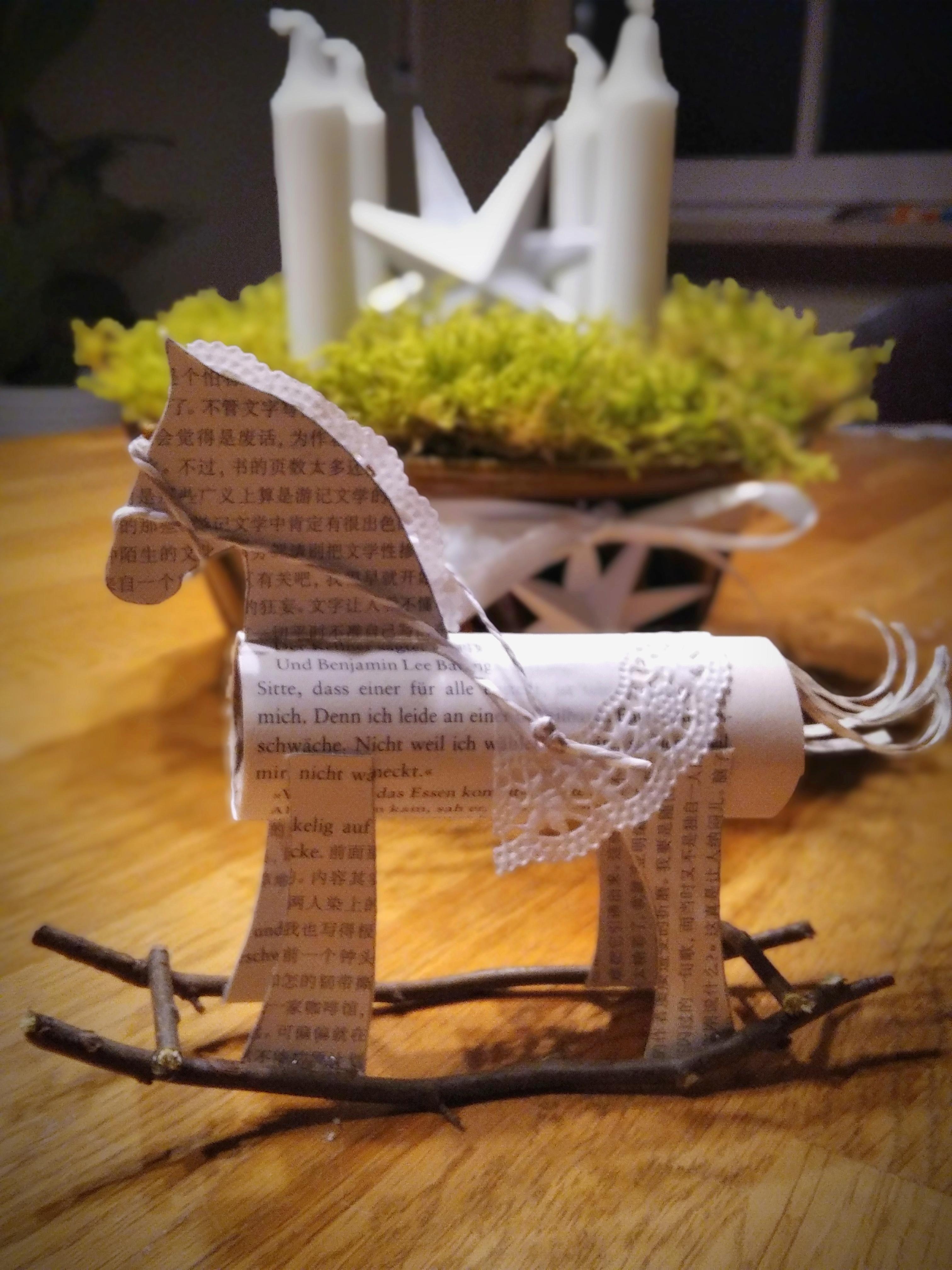 #DIY #Papierpferd #Advent #Adventsbasteln Schaukelpferd 🐎