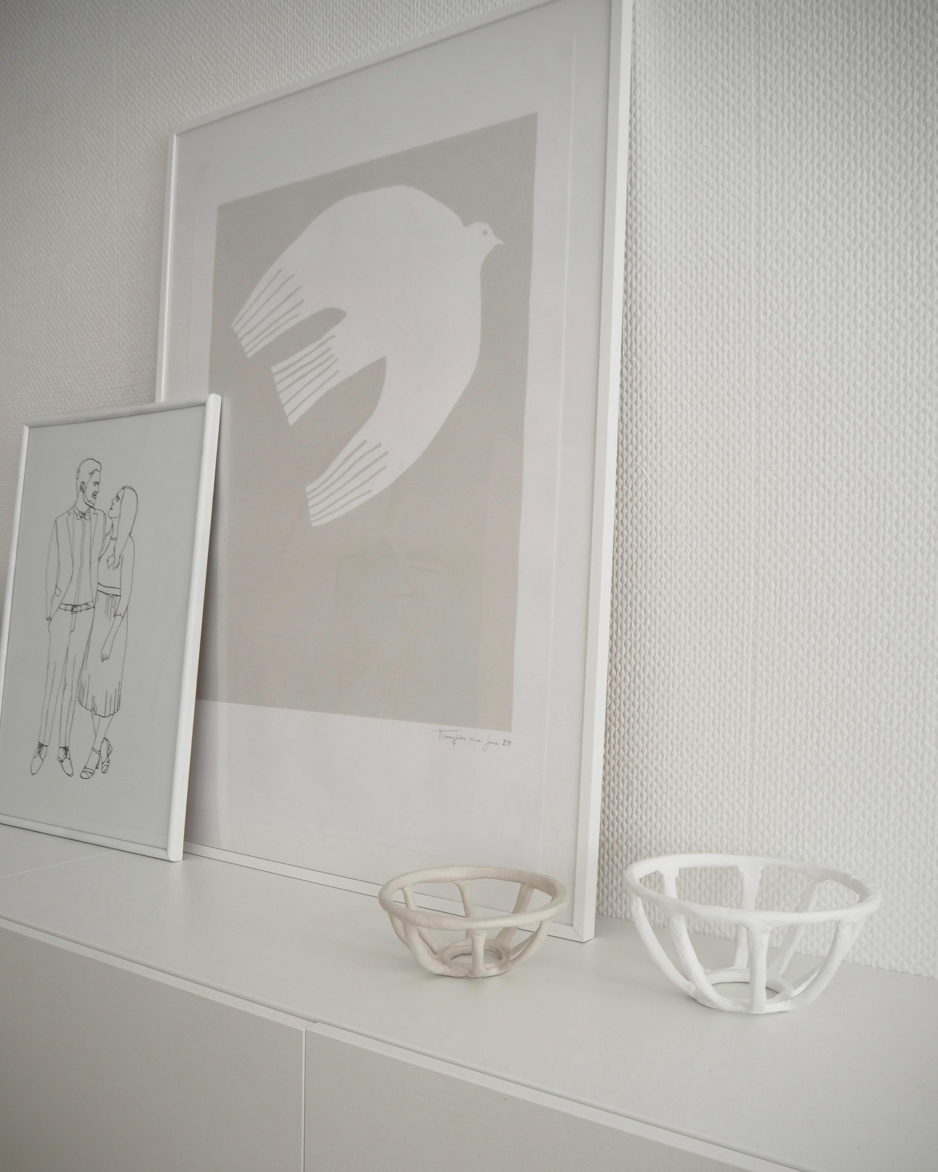 #diy #schale #poster #weiss #whiteliving #greige #selbstgemacht #minimalist #ikeabesta #dekoideen #dekodiy 