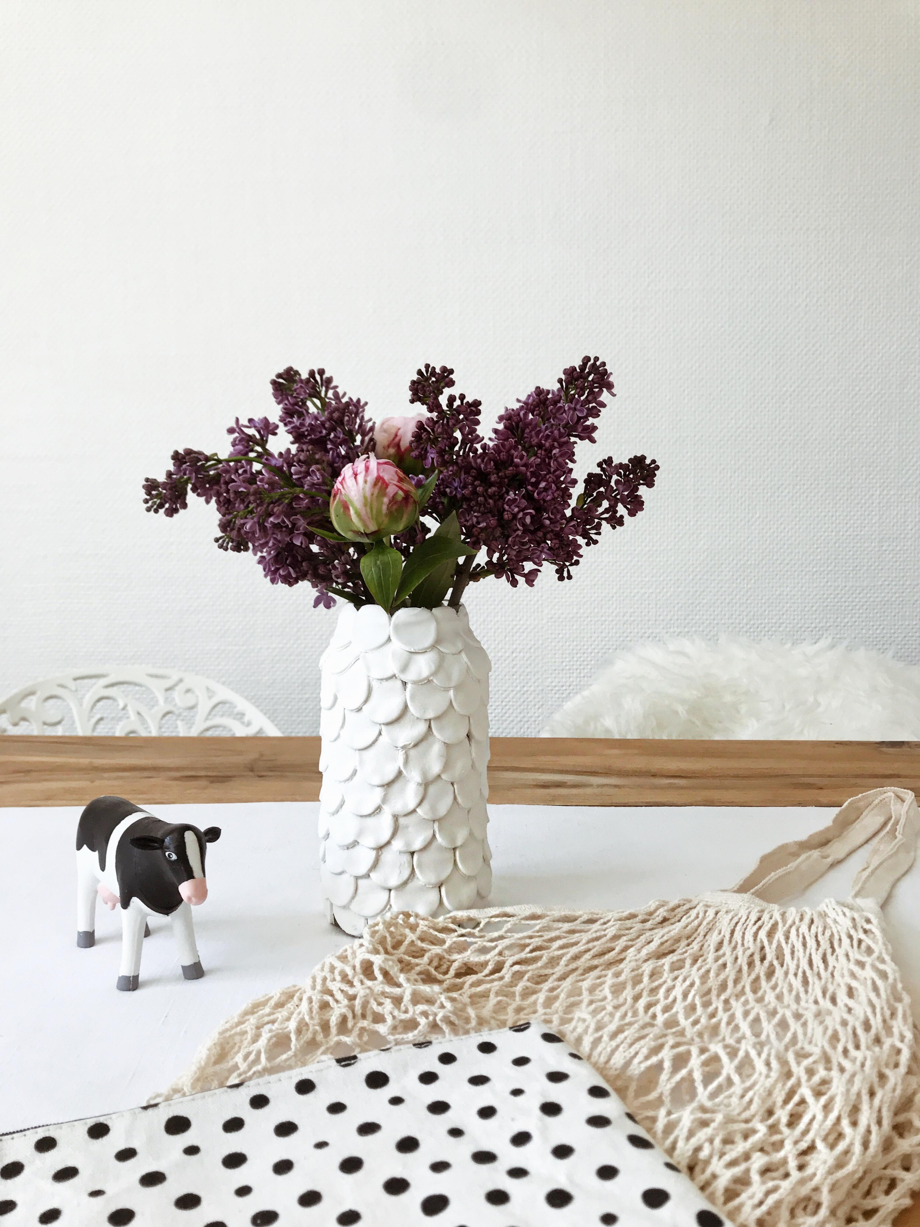 DIY Vase aus Modelliermasse <3 #vasenliebe #flowers #kreativeideen #selbstgemacht #einfachedeko