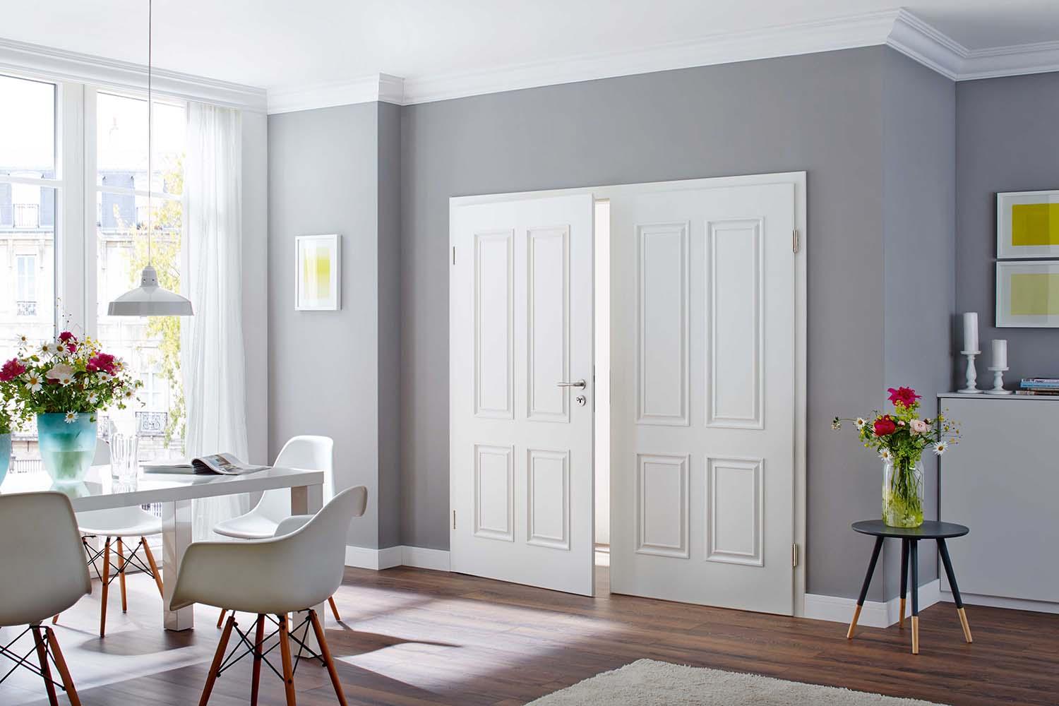 Doppelflügelige Tür im Landhaus-Style #tür ©HUGA Holztüren