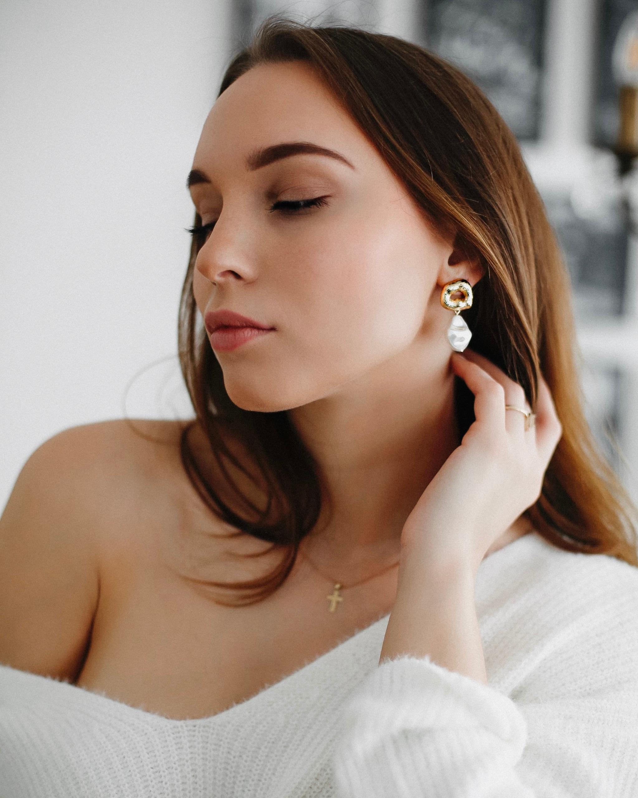 #earrings #potd #accessoires #gold #hm #portrait