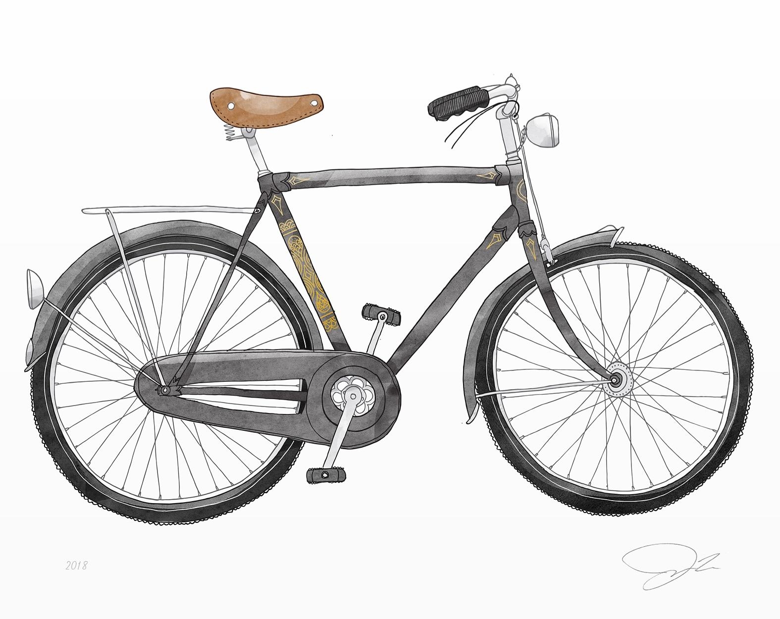 Ein Fahrrad von mir. #print #prints #gallerywall #illustration
