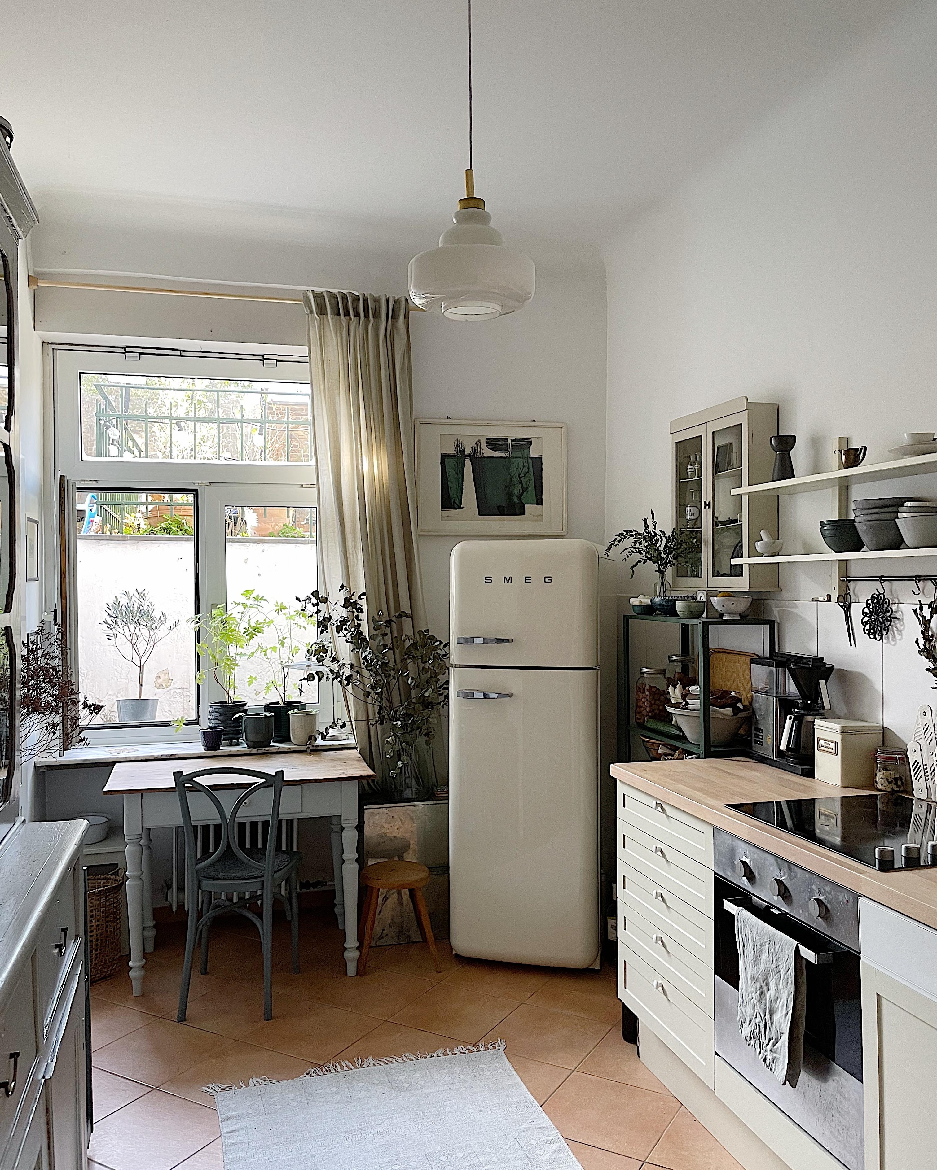 ein vorhang für die küche #küche #vintage #altbau