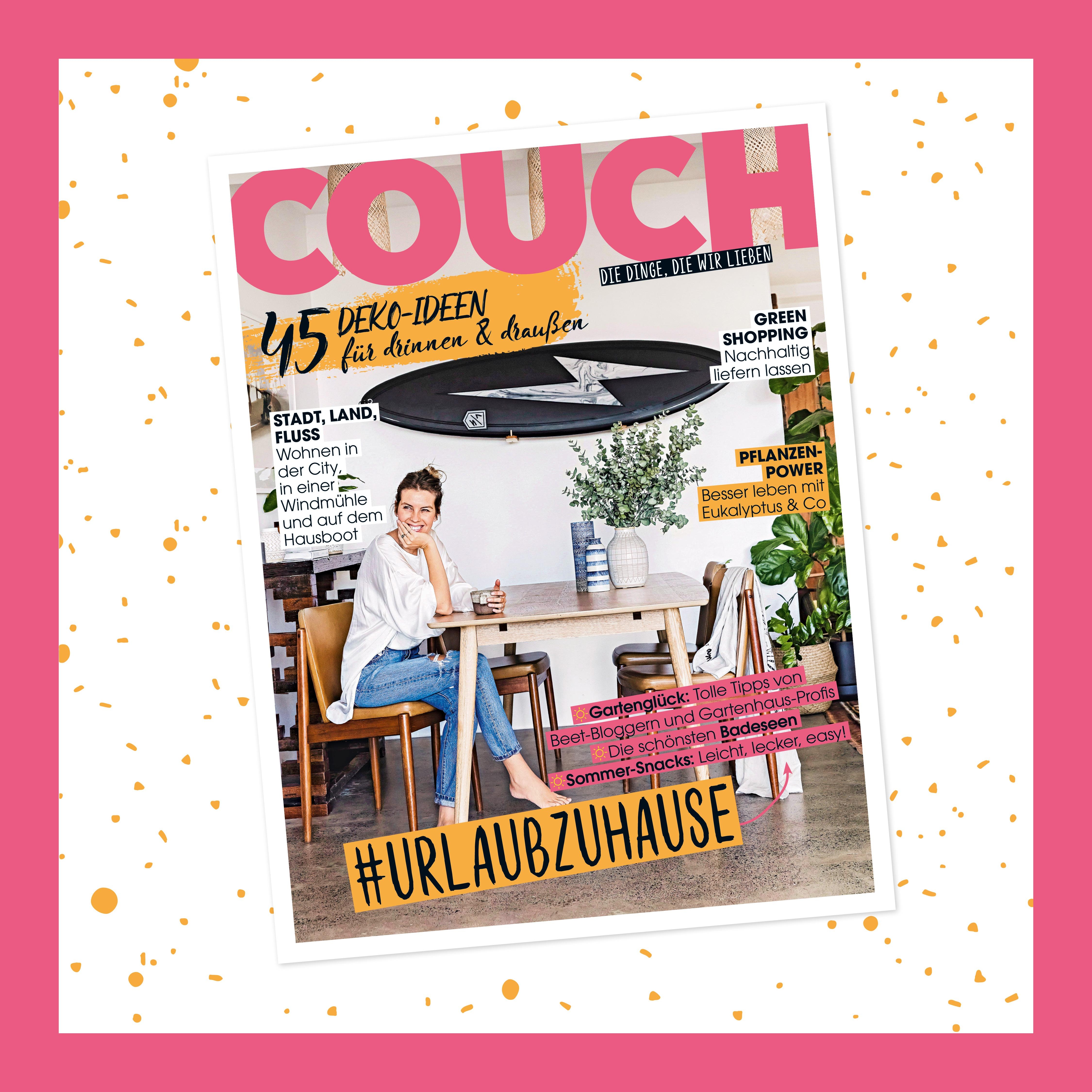 Einfach mal #urlaubzuhause machen! Wie das am besten geht, erfährst du ab heute im neuen #COUCHMagazin 💛 #COUCHAbo 