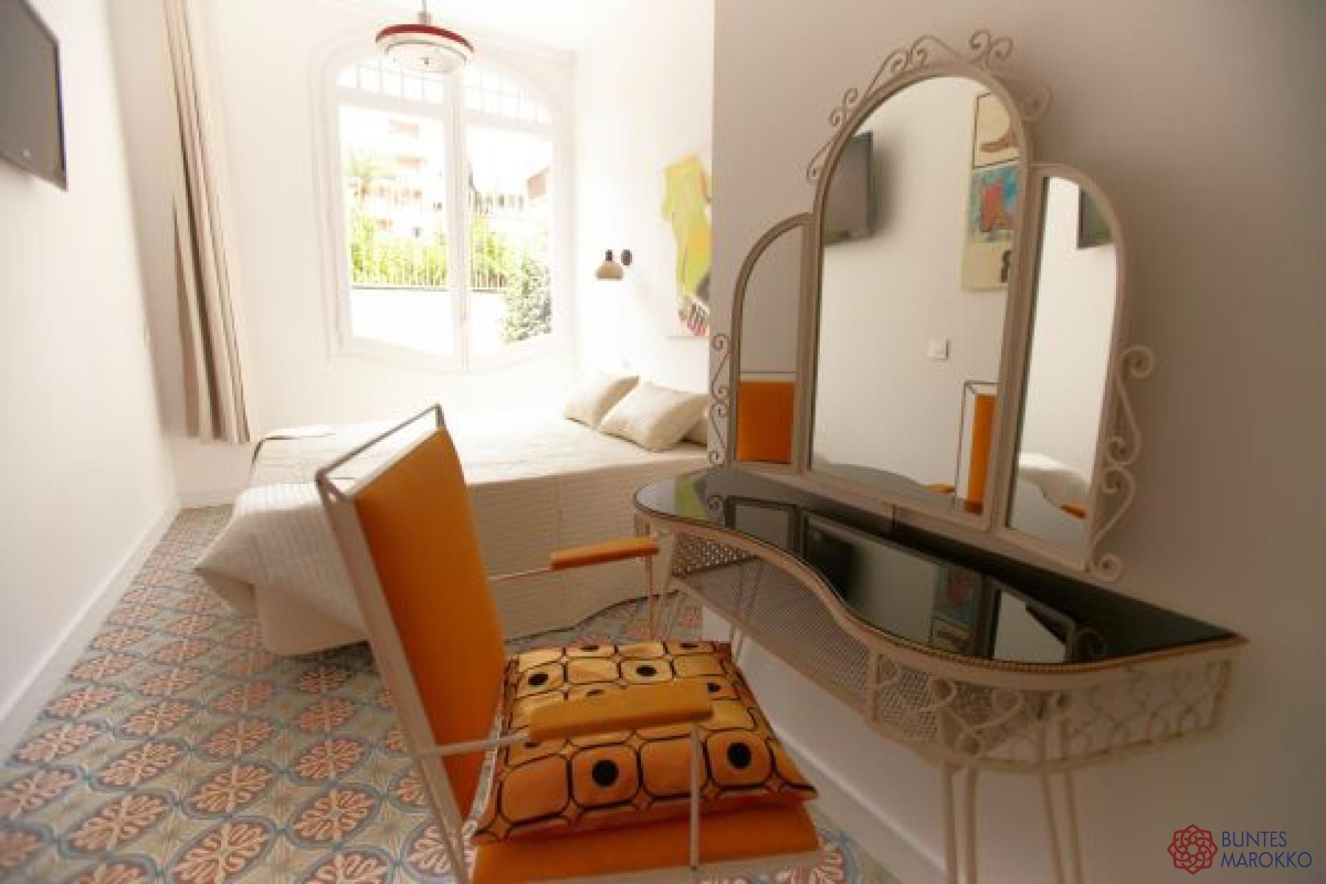 Elegante Zementkacheln im Schlafzimmer #zementfliesen ©Buntes Marokko