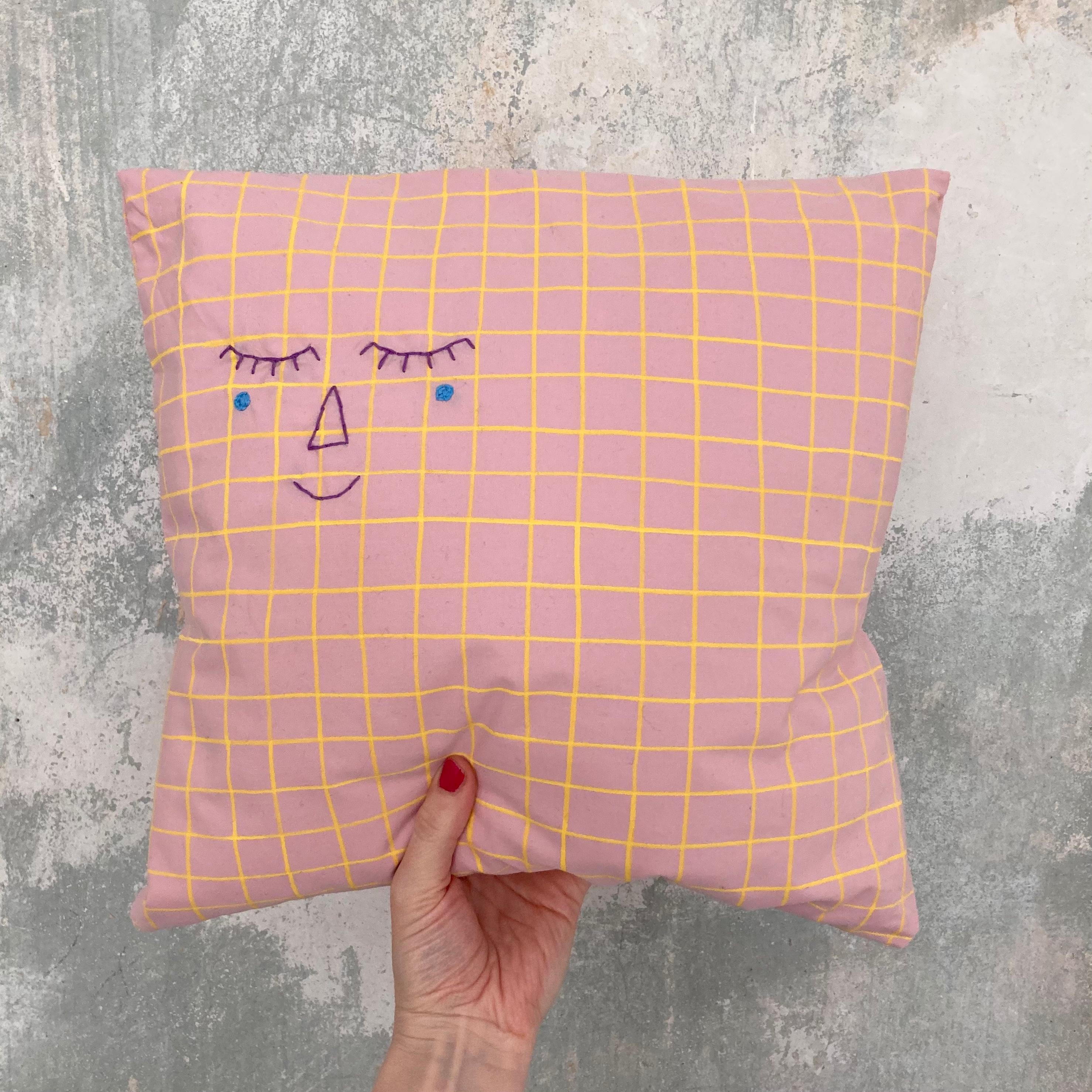 Embroidery DIY Cushion 👀 #cushion #diy #patternlove #interiorinspo #scandihome