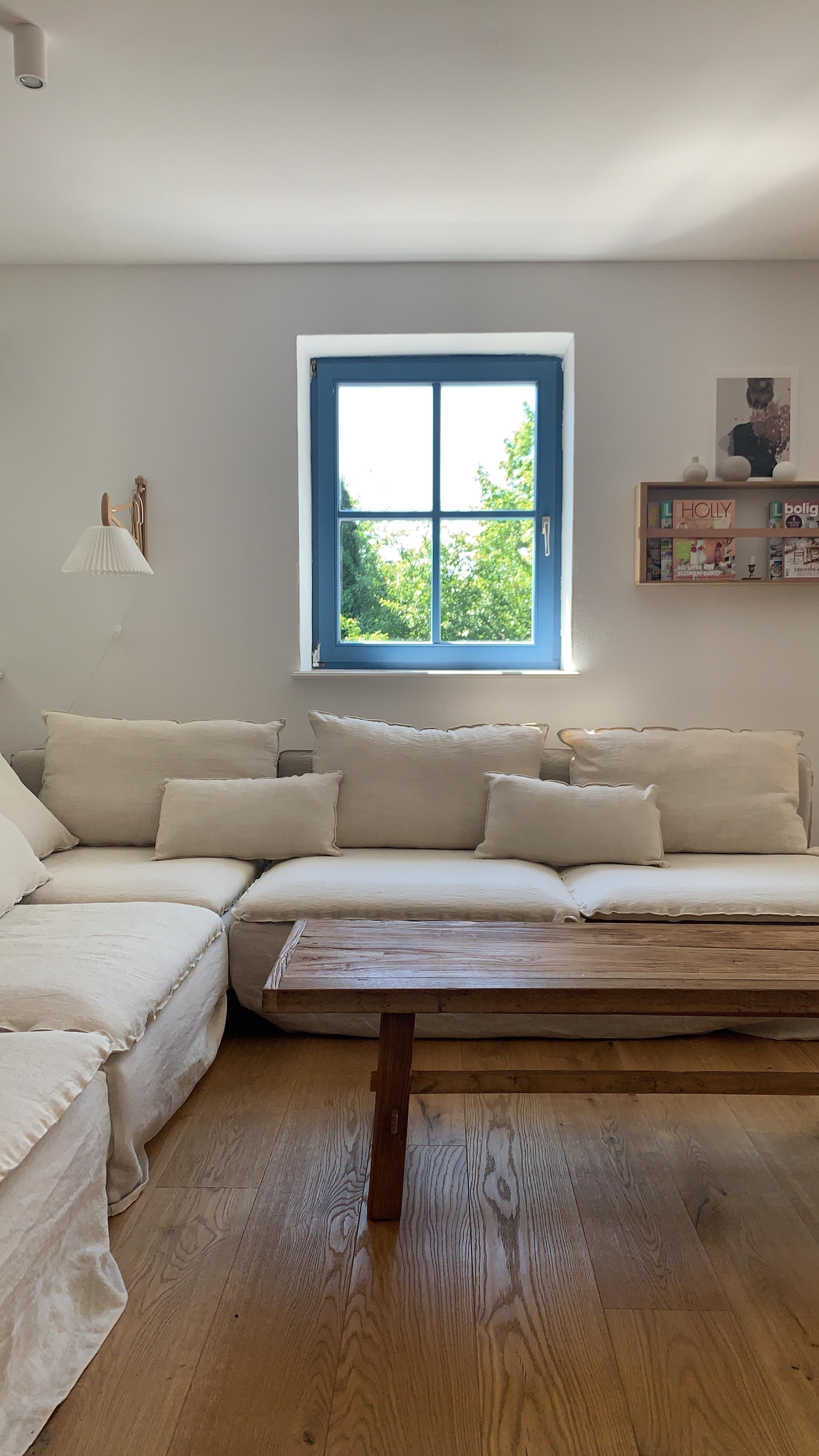 Endlich ist der neue Bezug drauf! 
#bemz #wohnzimmer #couch #söderhamn #leinen