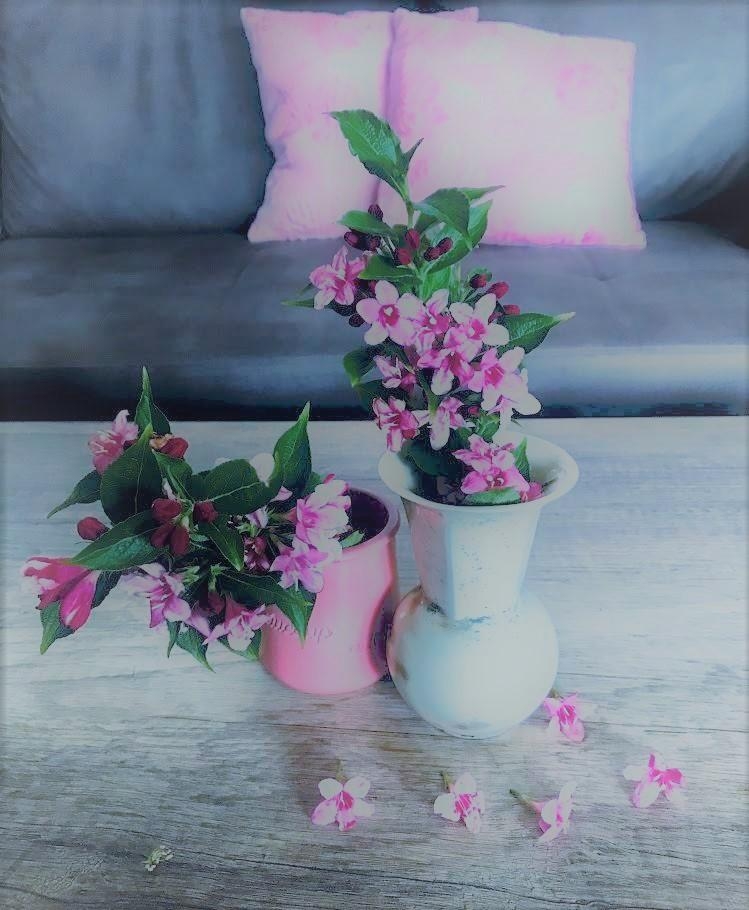 Es ist so schön, wenn wieder #blütenzweige in der Vase das #wohnzimmer schmücken :)