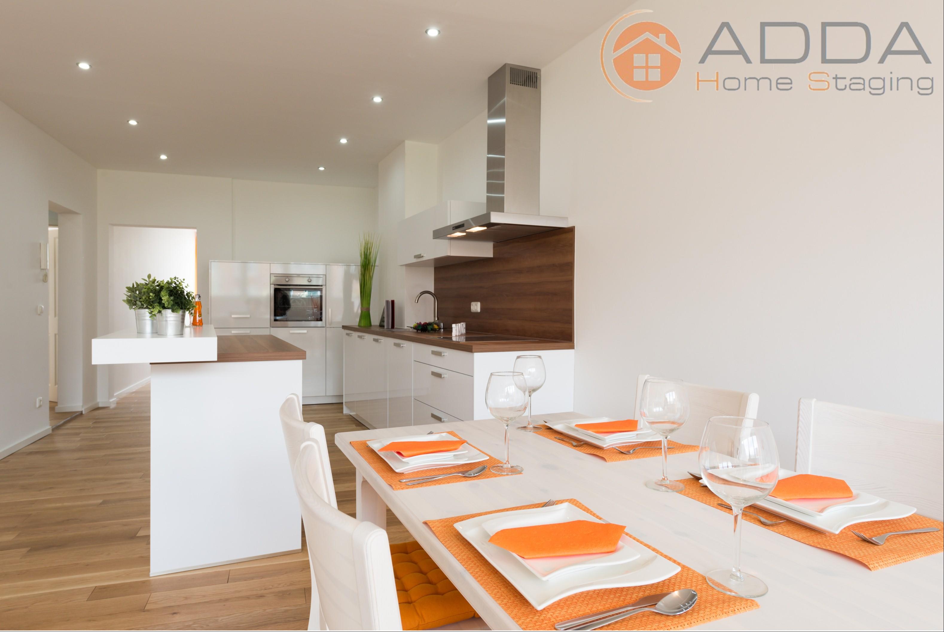 Esszimmer / Küche nach dem Home Staging #küche #offeneküche ©ADDA Home Staging