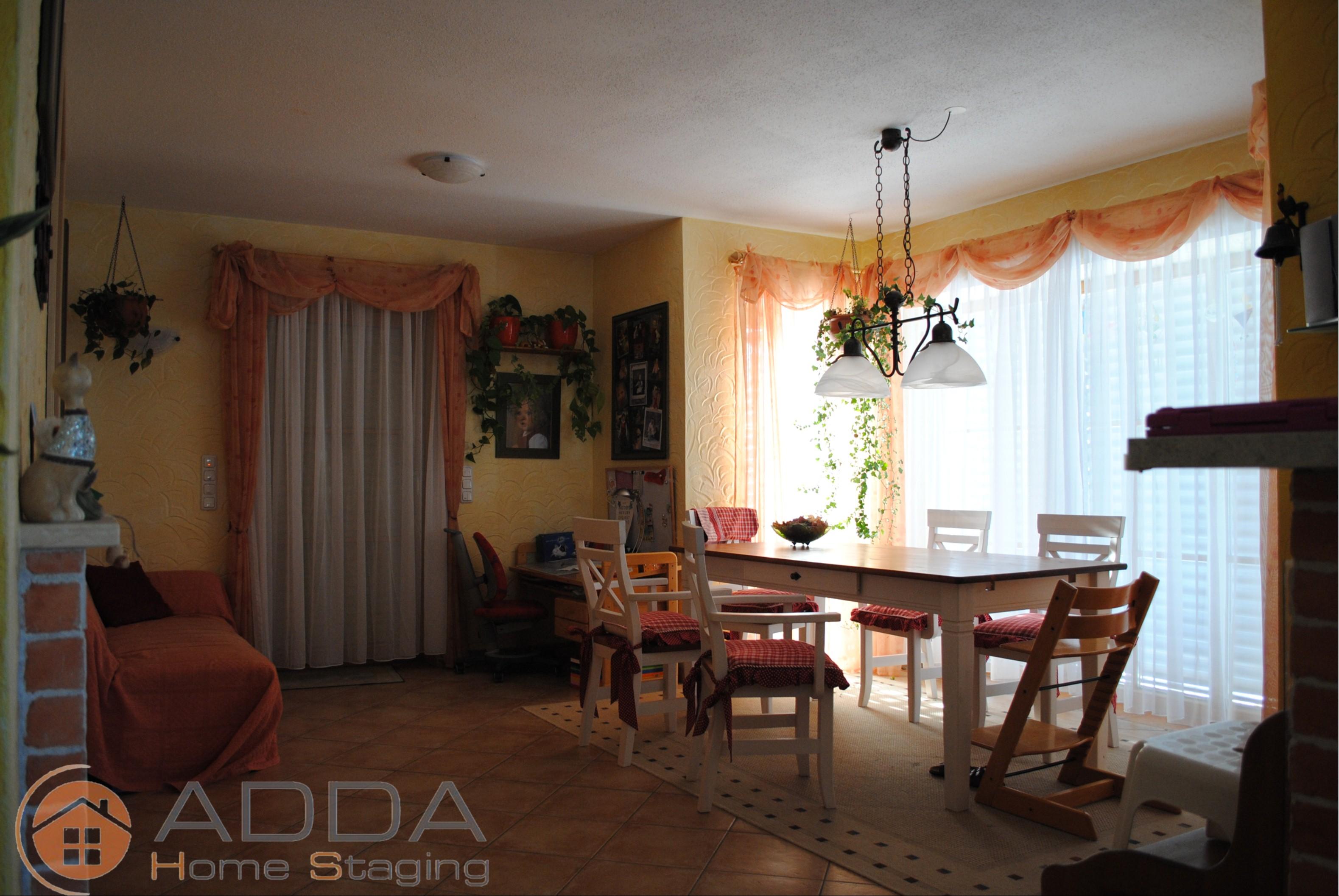 Esszimmer vor dem Home Staging #ferienwohnung #raumdesign #raumgestaltung ©ADDA Home Staging