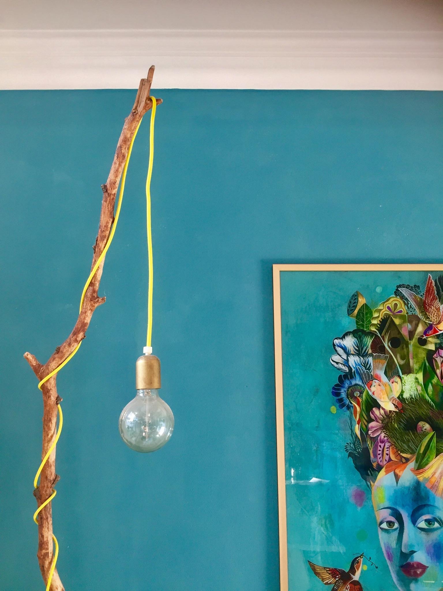#farbe im Wohnzimmer mit Bild von Olaf Hajek, #lieblingsmaler