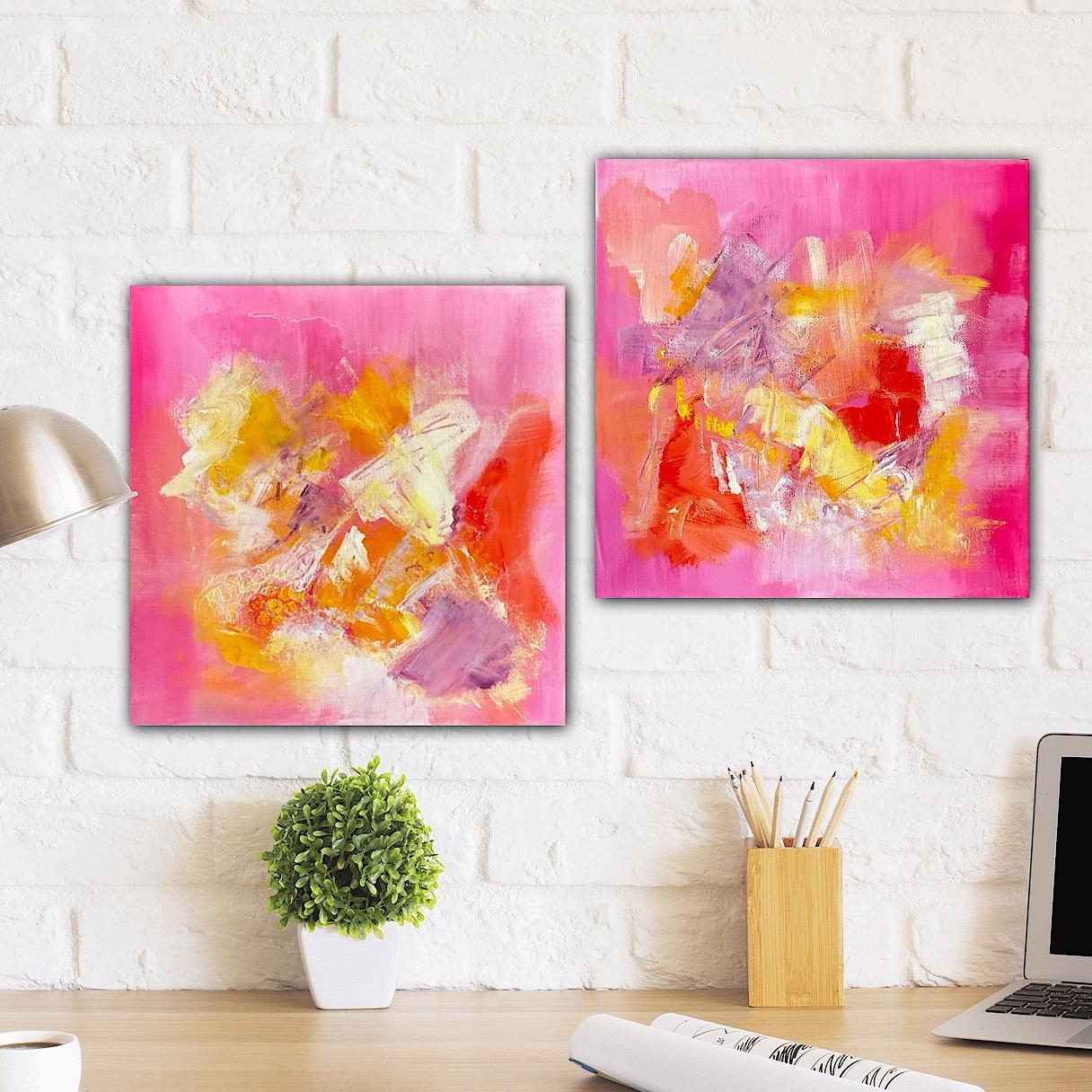 Farben des Glücks 💕 - Duo Set Unikate in Acryl - zusammen 60 x 30 cm

#couchstyle #deko #kunst #couchmagazin #farbenfroh #wanddeko #art 