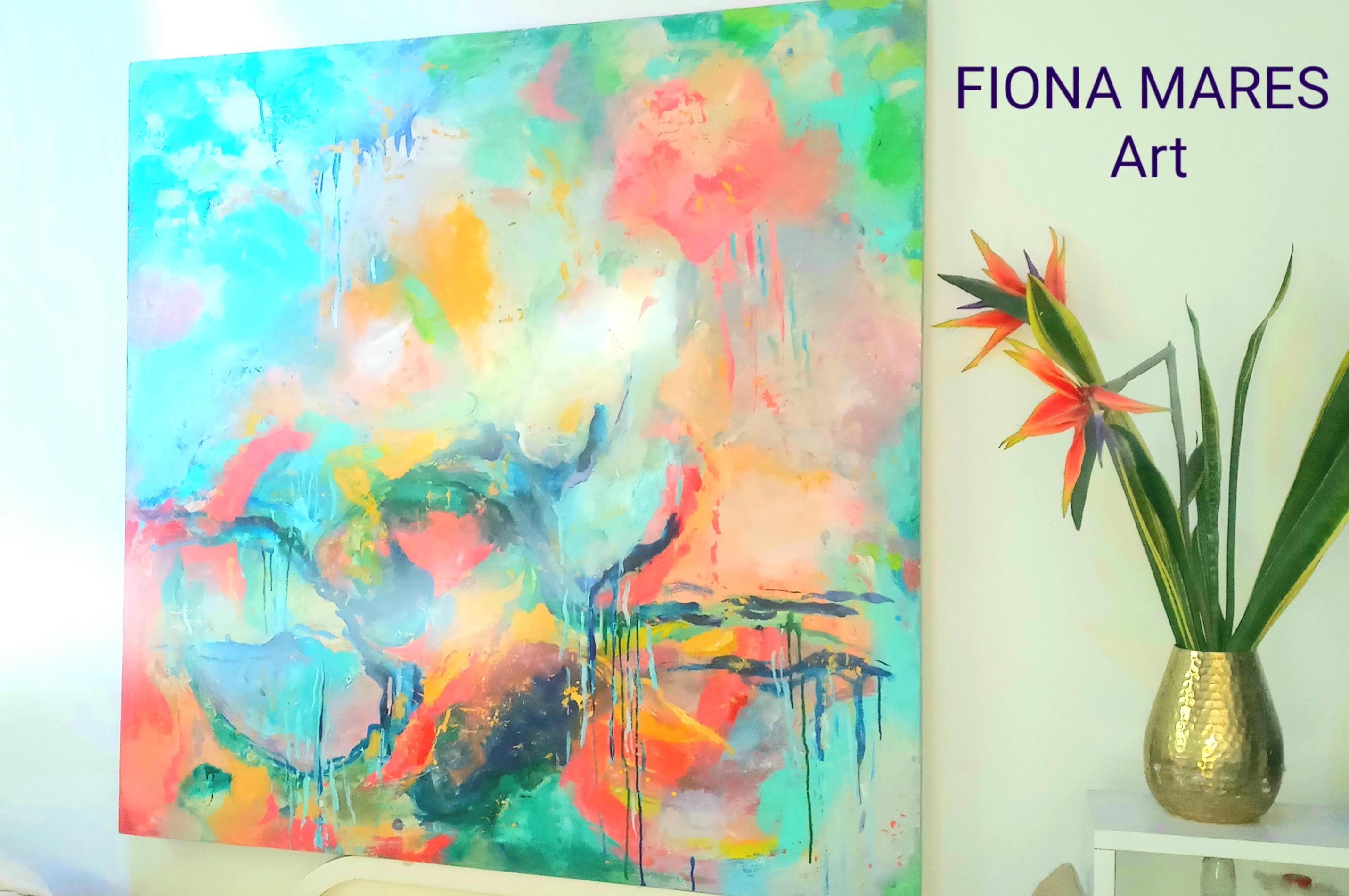 FIONA MARES Abstrakte Kunst, Wandbild auf Canvas XL. #abstractart #art #homedecor #lovethis