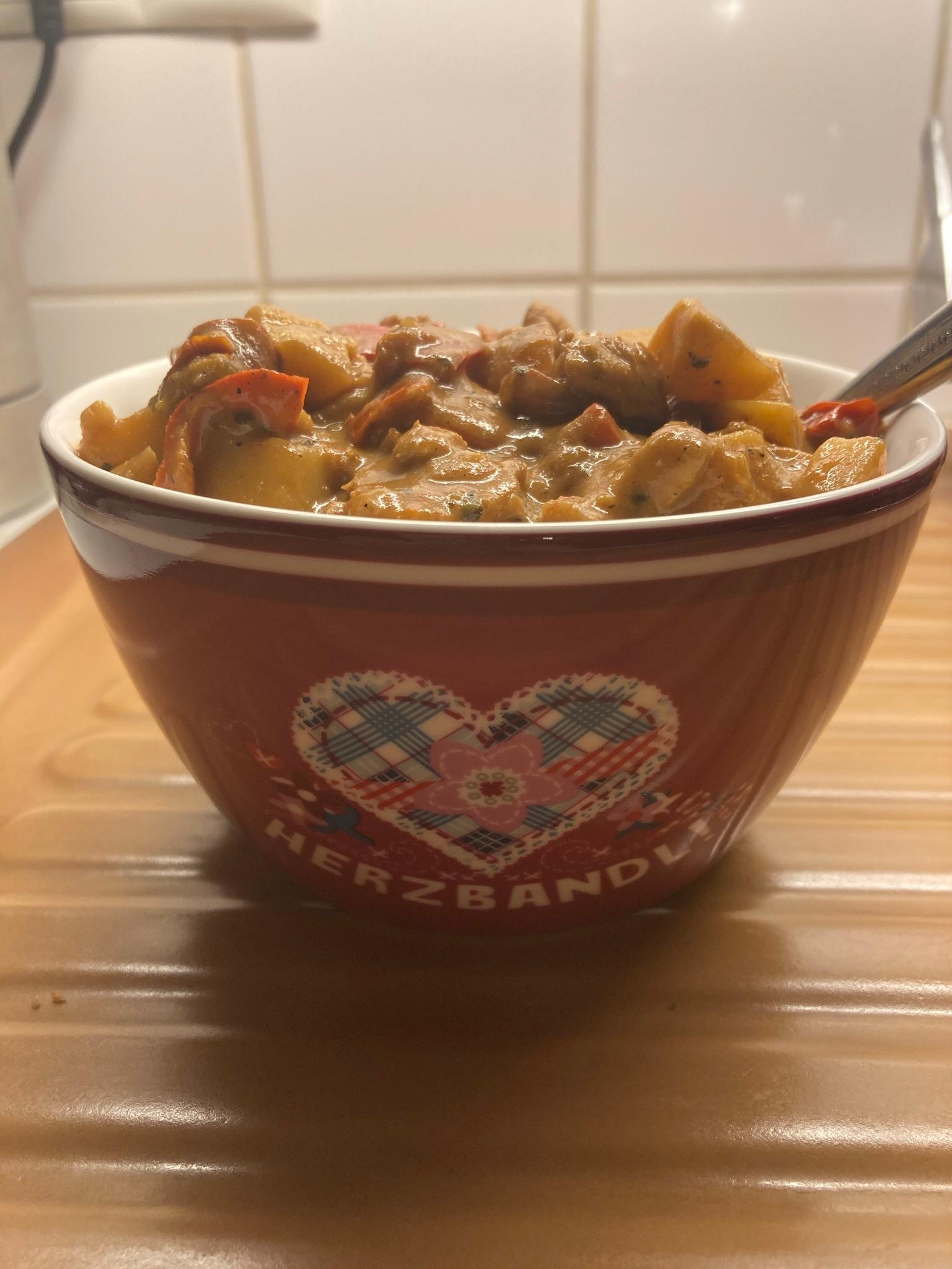 #foodchallenge #lunchtime Kichererbsen-Kürbis-Curry mit Cashews