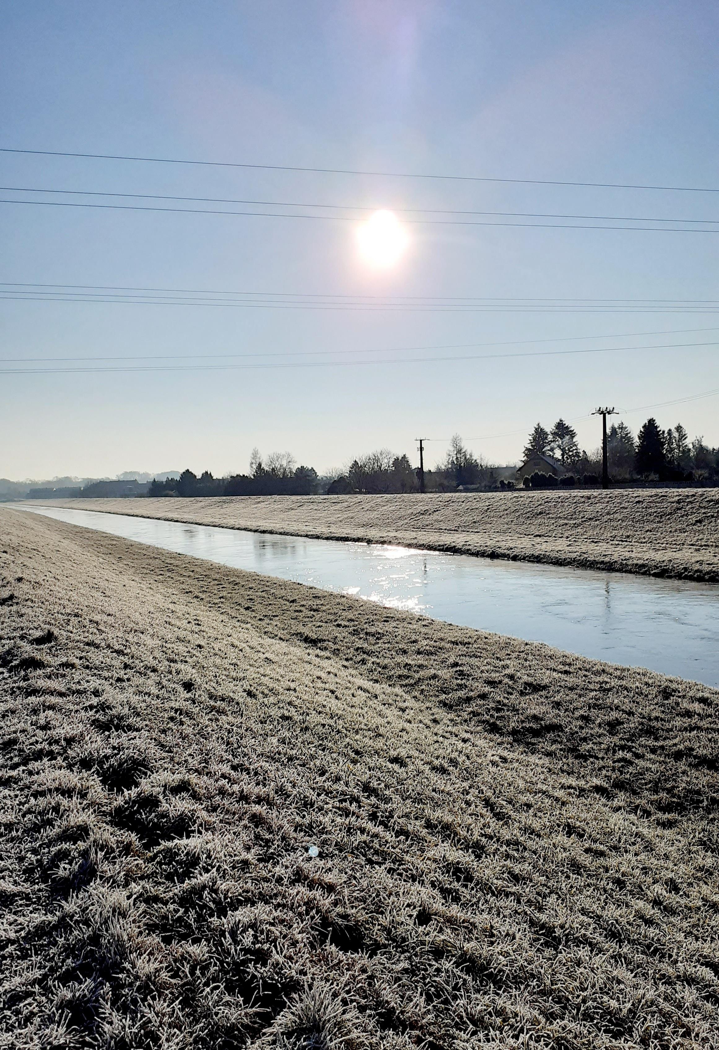 Frostiger, sonniger Morgen an der Leitha #winter #wintersonne #natur #februar