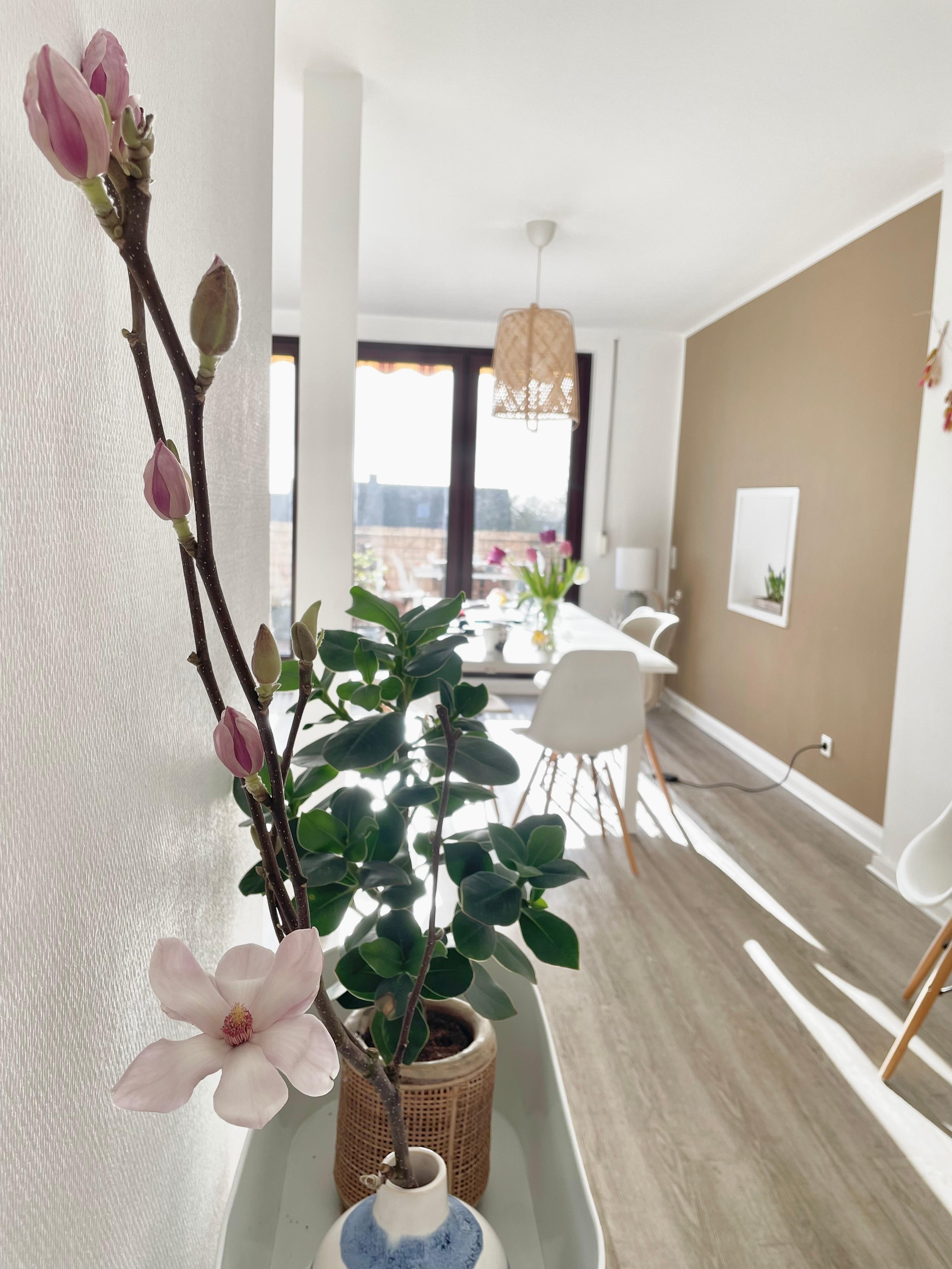 #frühling #magnolie #dekoration #wohnzimmer 