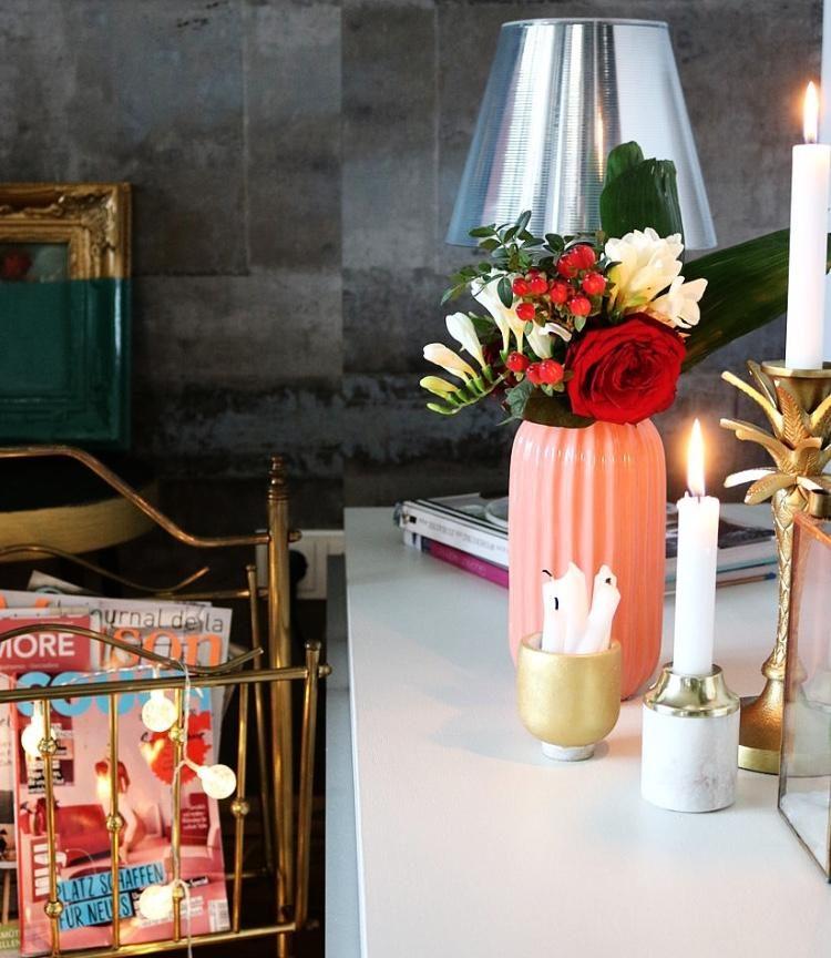 Frühlingsfarben! #rosa #gold #interior #design #wohnzimmer #skandinavisch #cosy 