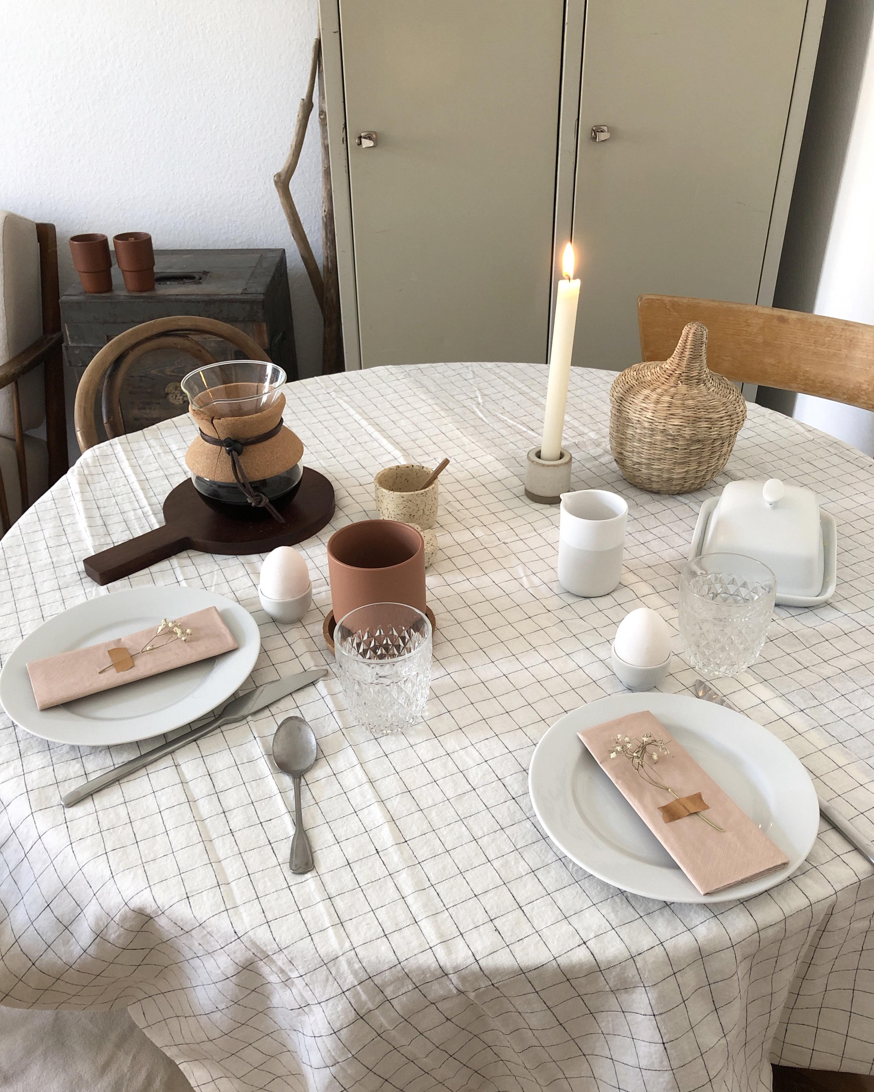 Frühstückstisch. #tischdeko #gedecktertisch #minimalistisch 