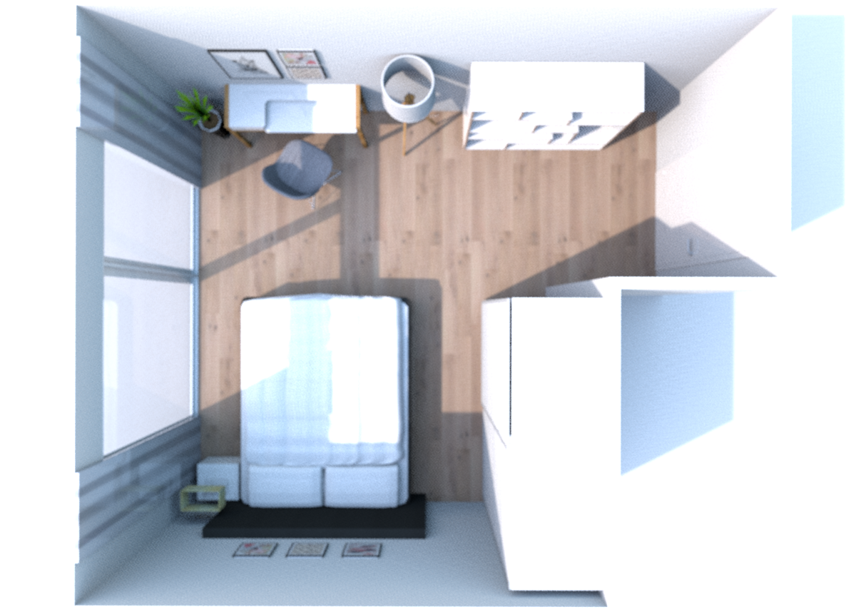 Funktionales Schlafzimmer #boxspringbett #schlafarbeitsbereich ©Fashion For Home