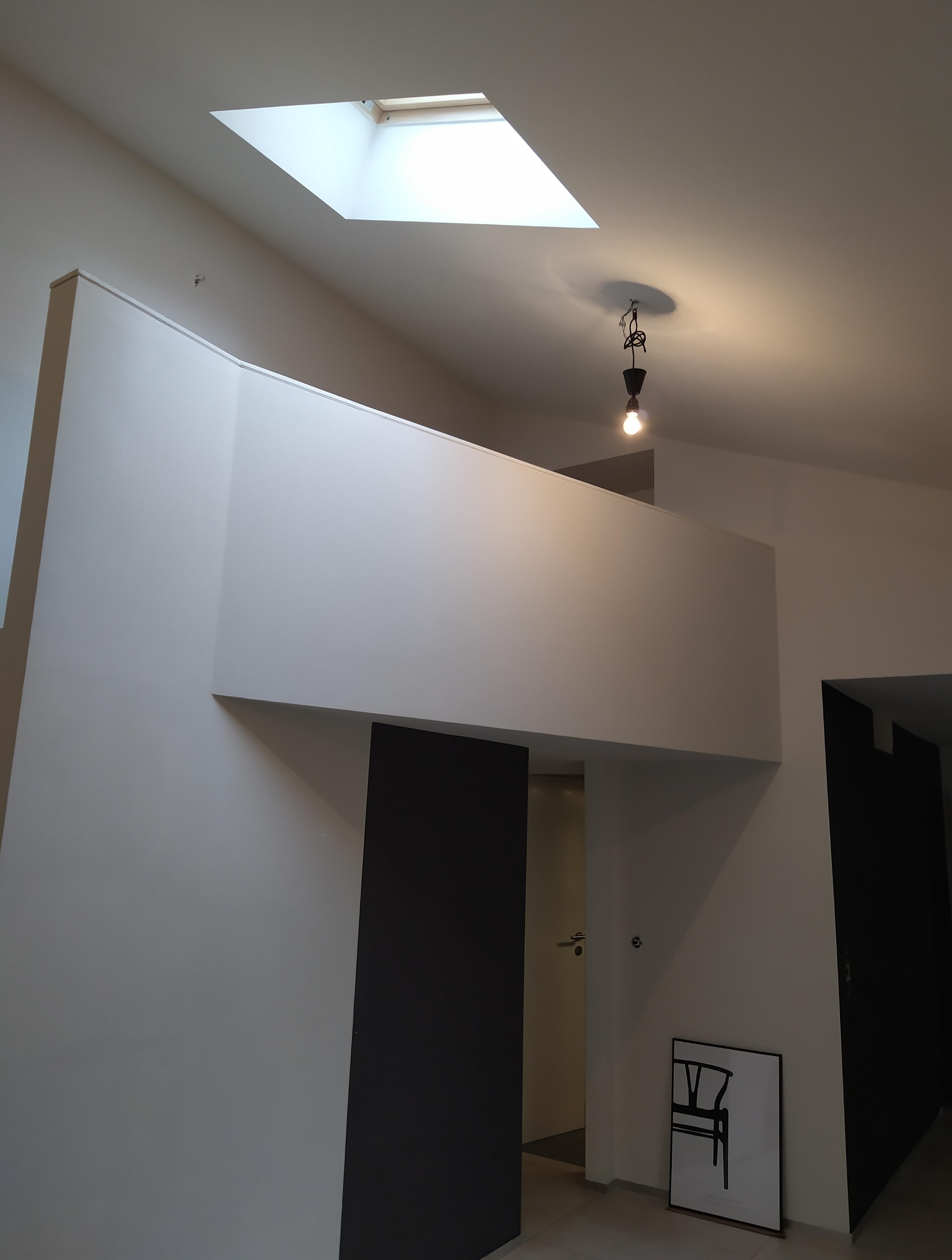 Galerie im zukünftigen Wohnzimmer mit kleinem Kücheneinblick.
#frischgestrichen #häuschen #neuesbild #schwarzweiẞ