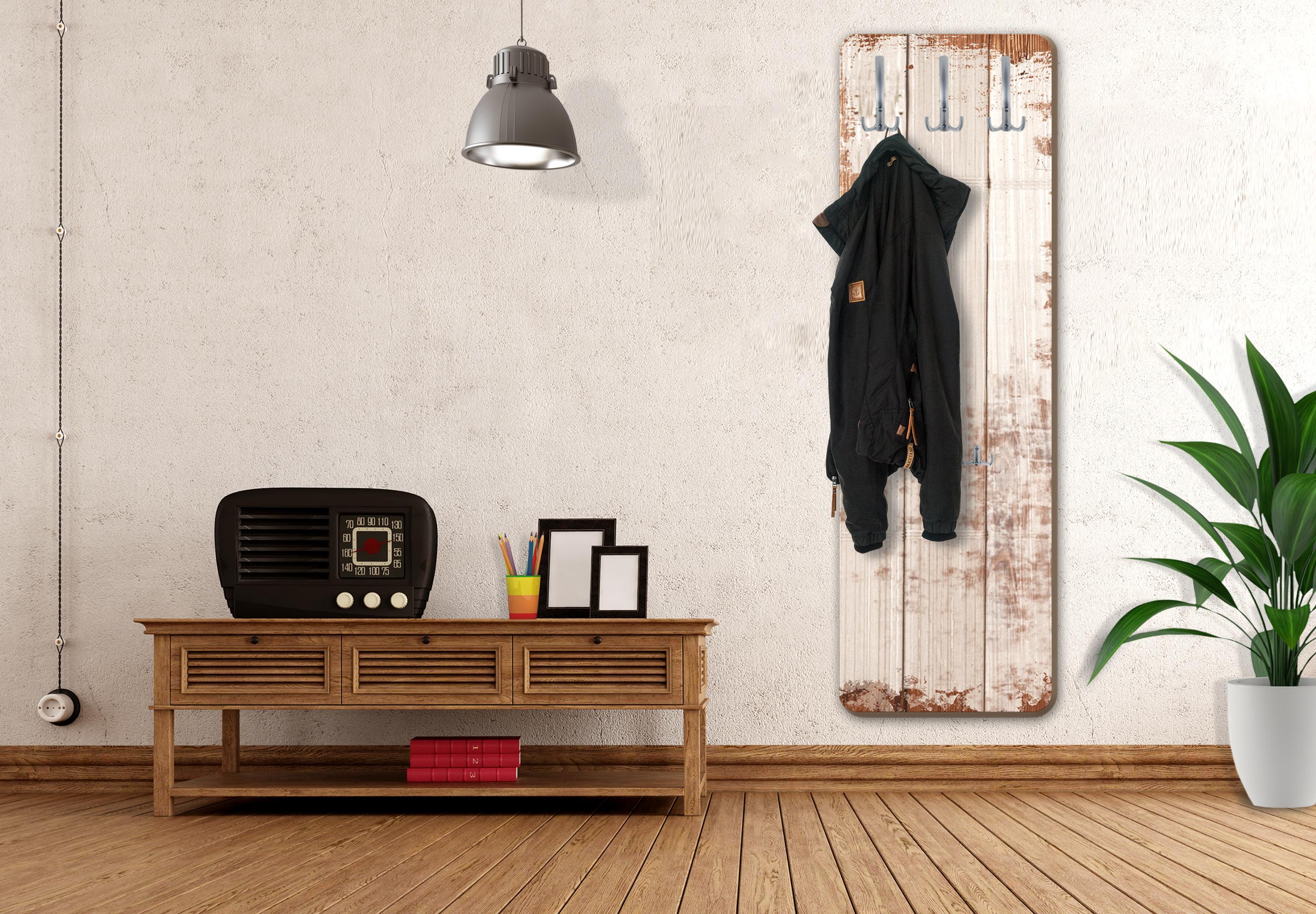 Garderobe Shabby Board #shabbychic #garderobe #fluraccessoire ©wall-art.de