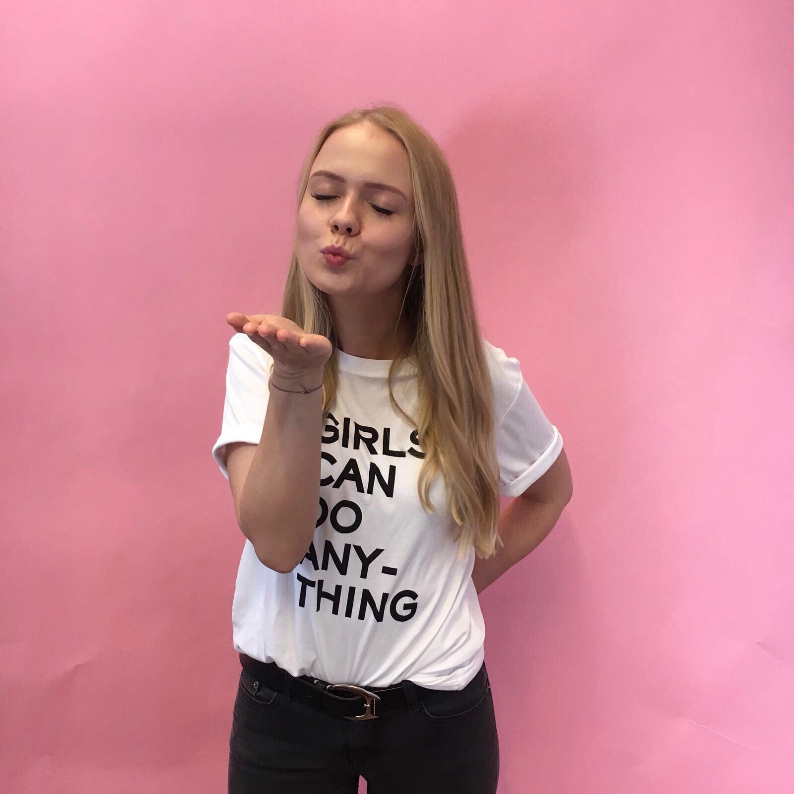 GIRLS CAN DO ANYTHING!💪🏼💋 #girlssupportgirls #statementshirt #t-Shirt #pink #fashion