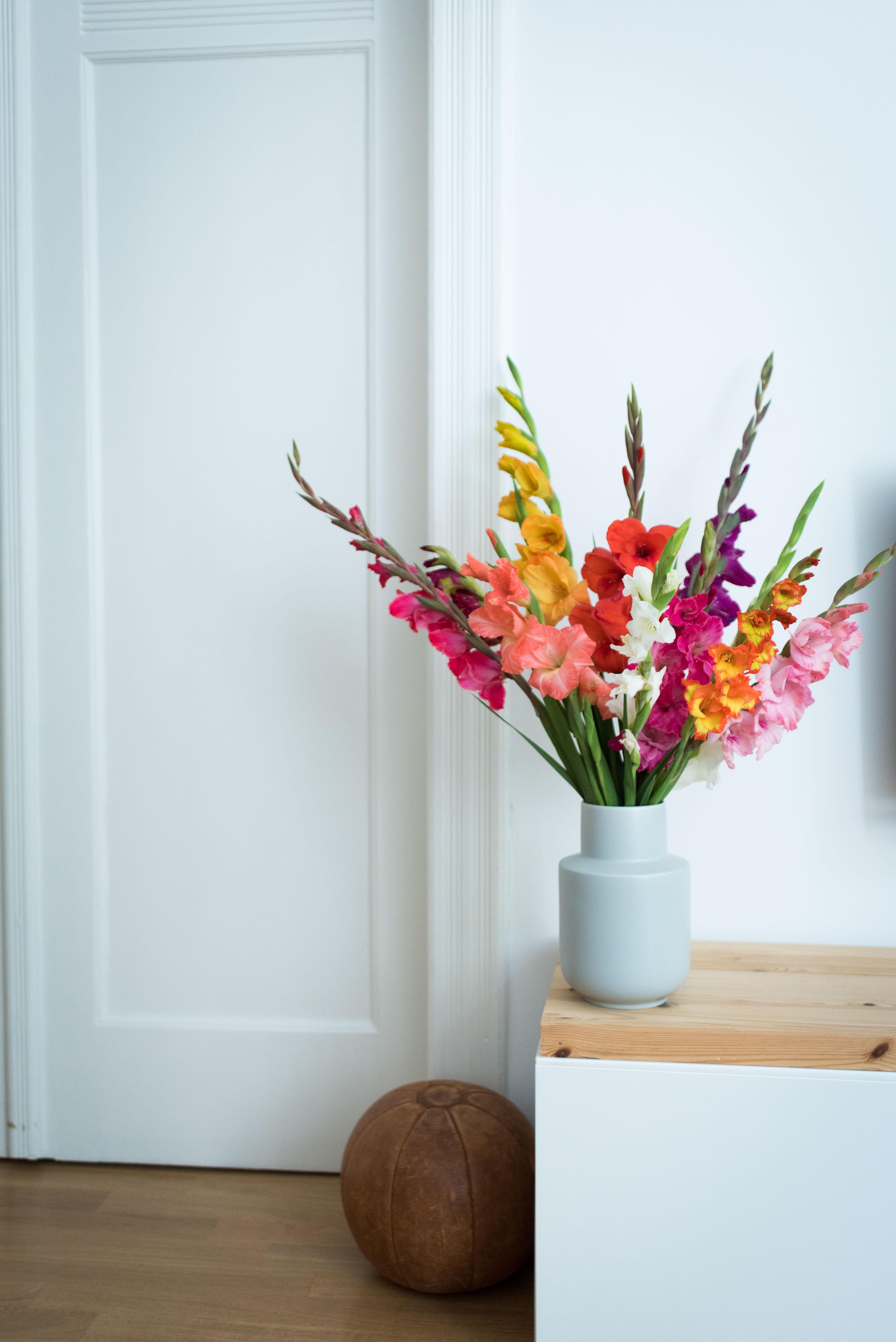 Gladiolenlibe für mehr Farbe! #freshflowers #altbauliebe #interior