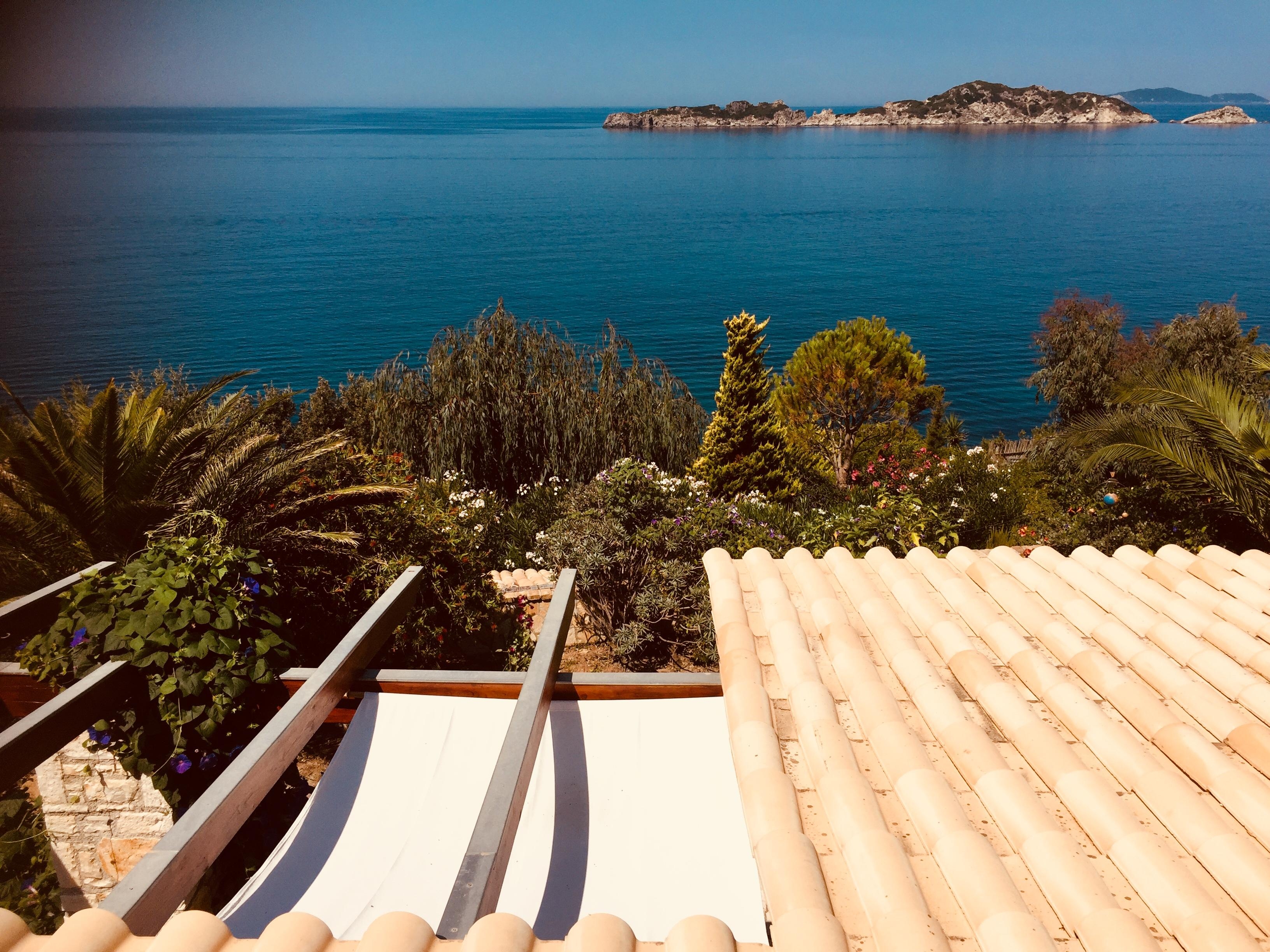 greek terrace/ sonnensegel/ ziegeldach 