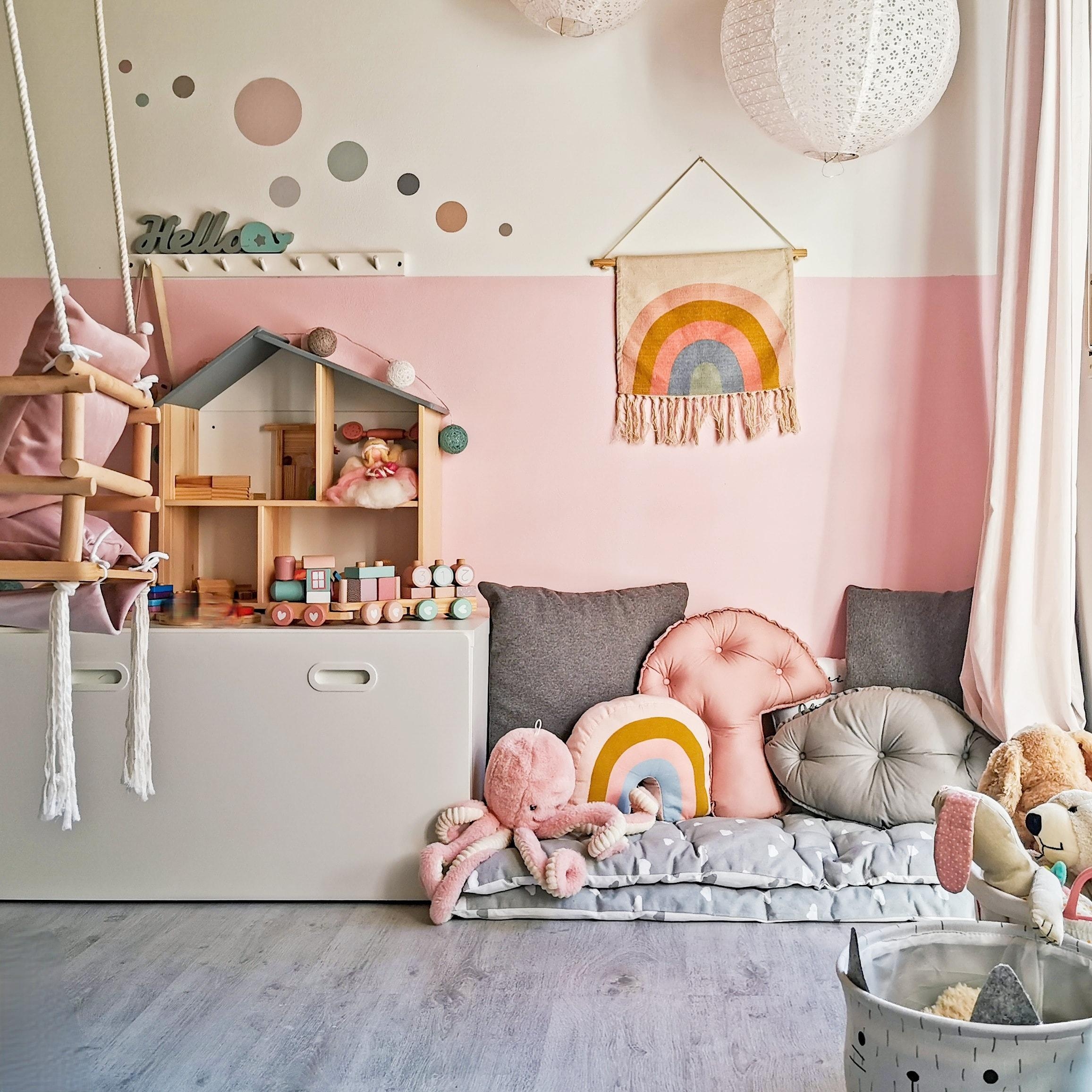 Große #Pastellliebe auch in der #cozycorner im #Kidsroom. #kinderzimmer #cozyhome #pastell #kuschelecke