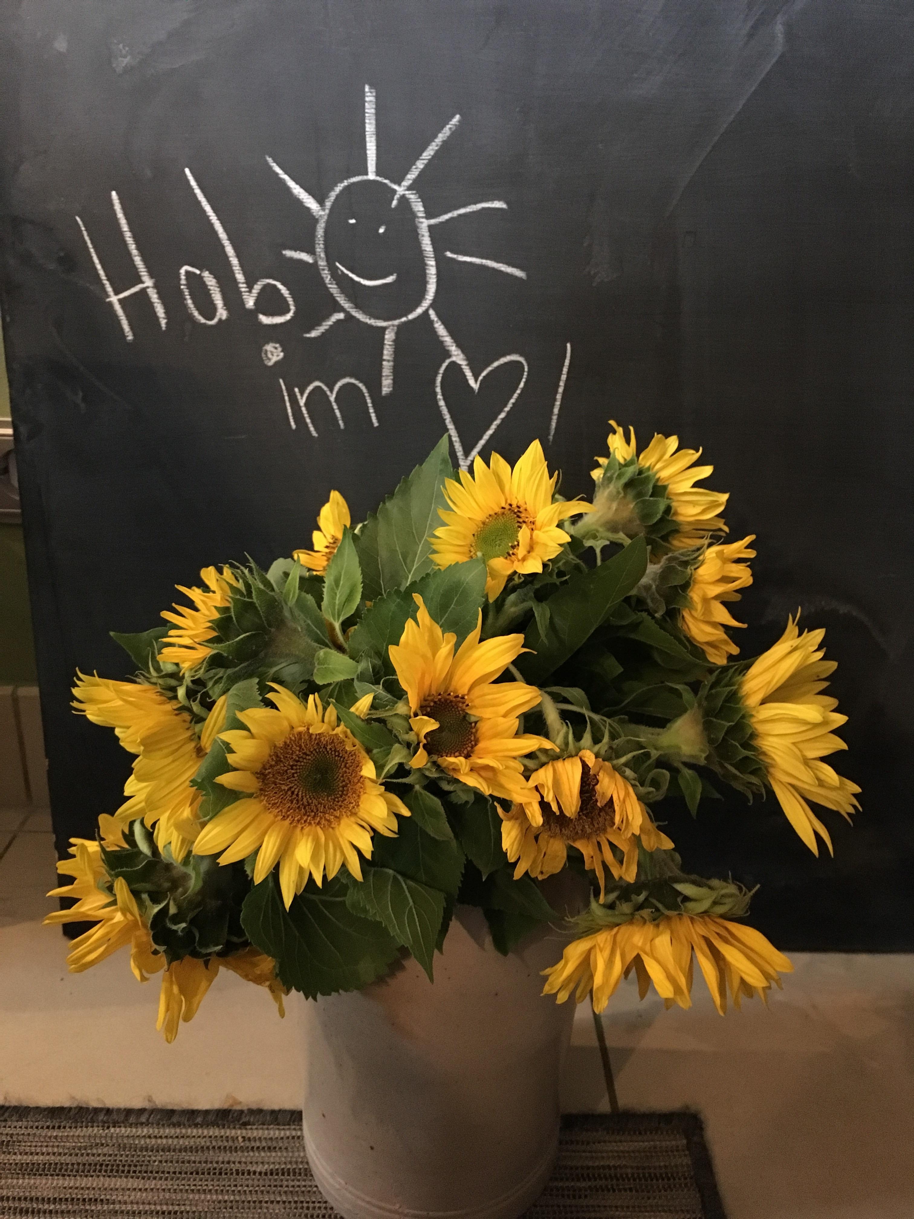 Hab sonne im Herzen ♥️ oder zumindest einen Strauß strahlender #Sonnenblumen 