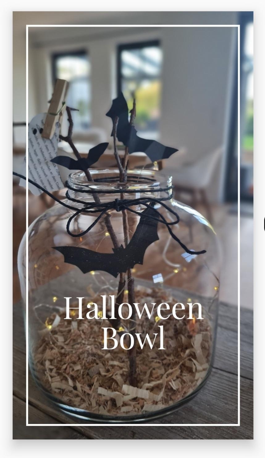 #Halloween #bowl #bats #diy #deko 