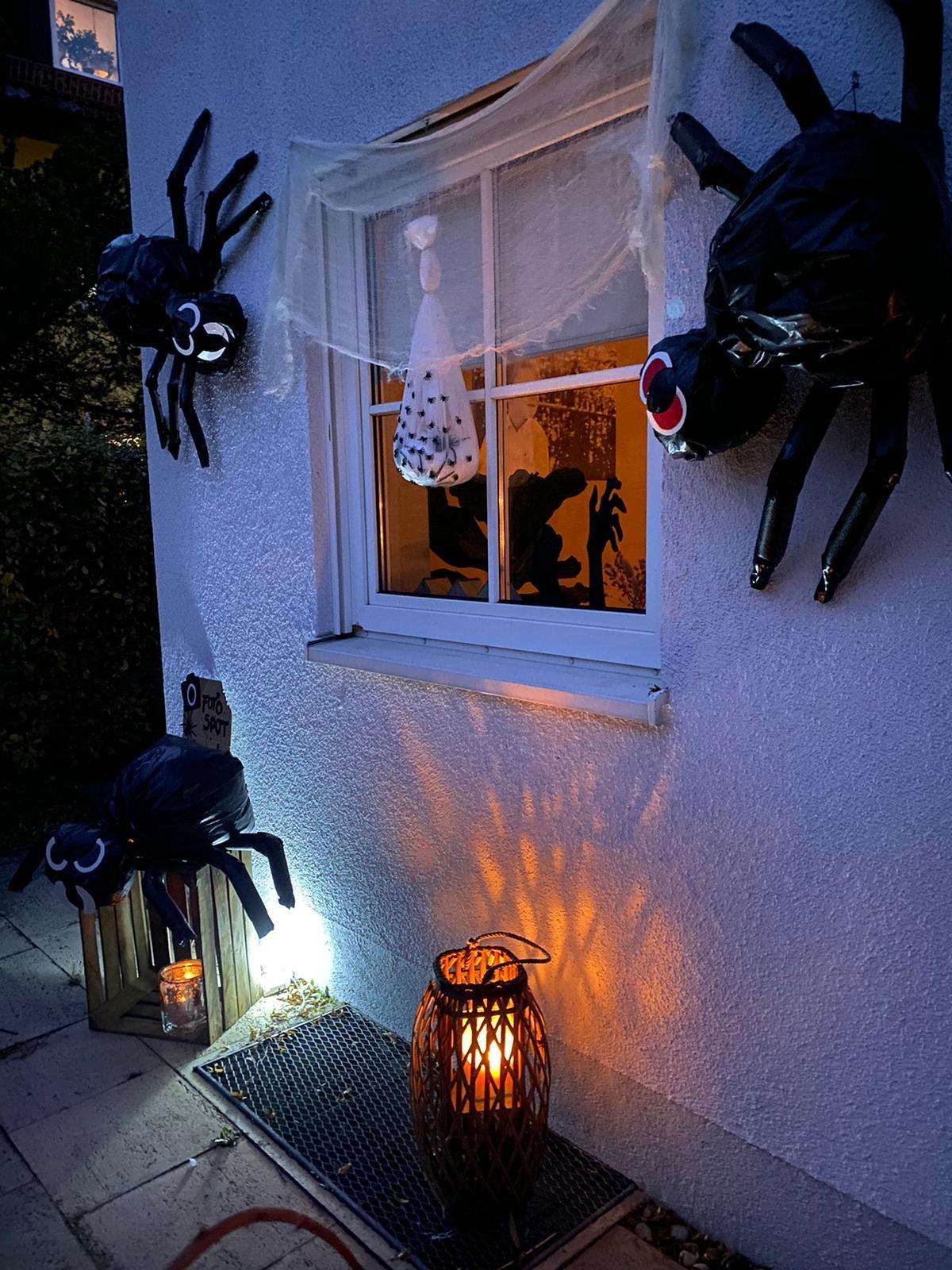 #Halloween #DIY #Tarantel riesige Spinnentiere 🕸️🕷️ Sechsbeinig, Logo, ist ja Halloween 😉😘🖤