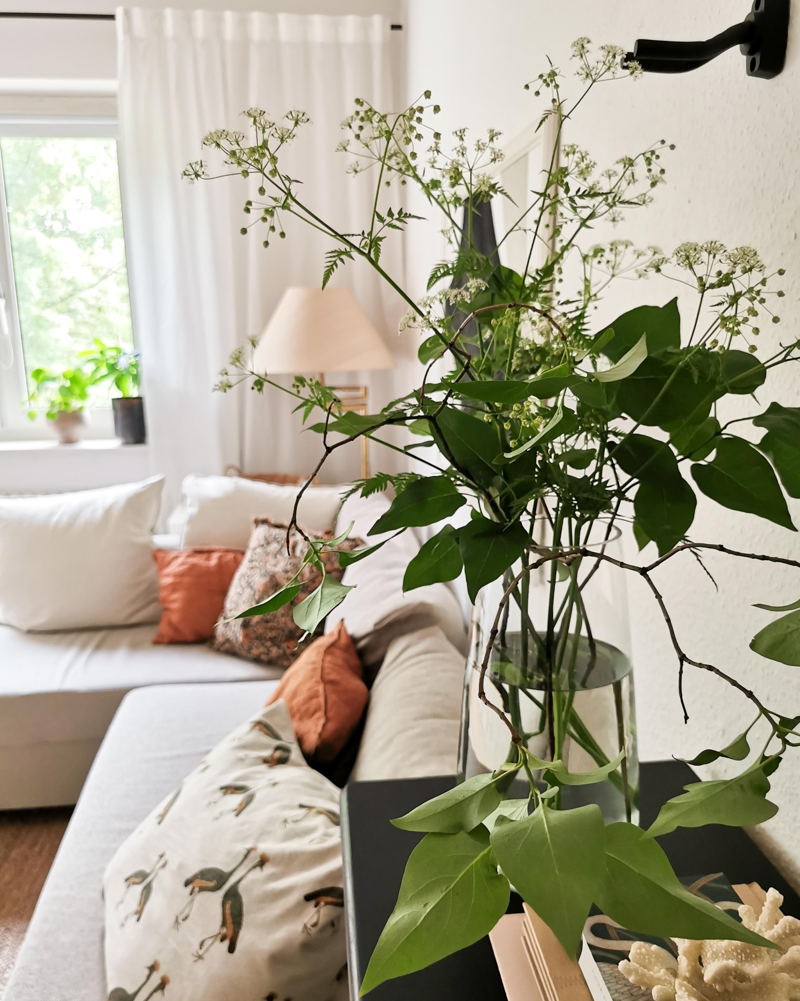 Happy Monday 🙃🌿 #wohnzimmer #livingroom #kleinewohnung #sofa #blumen #naturalliving 