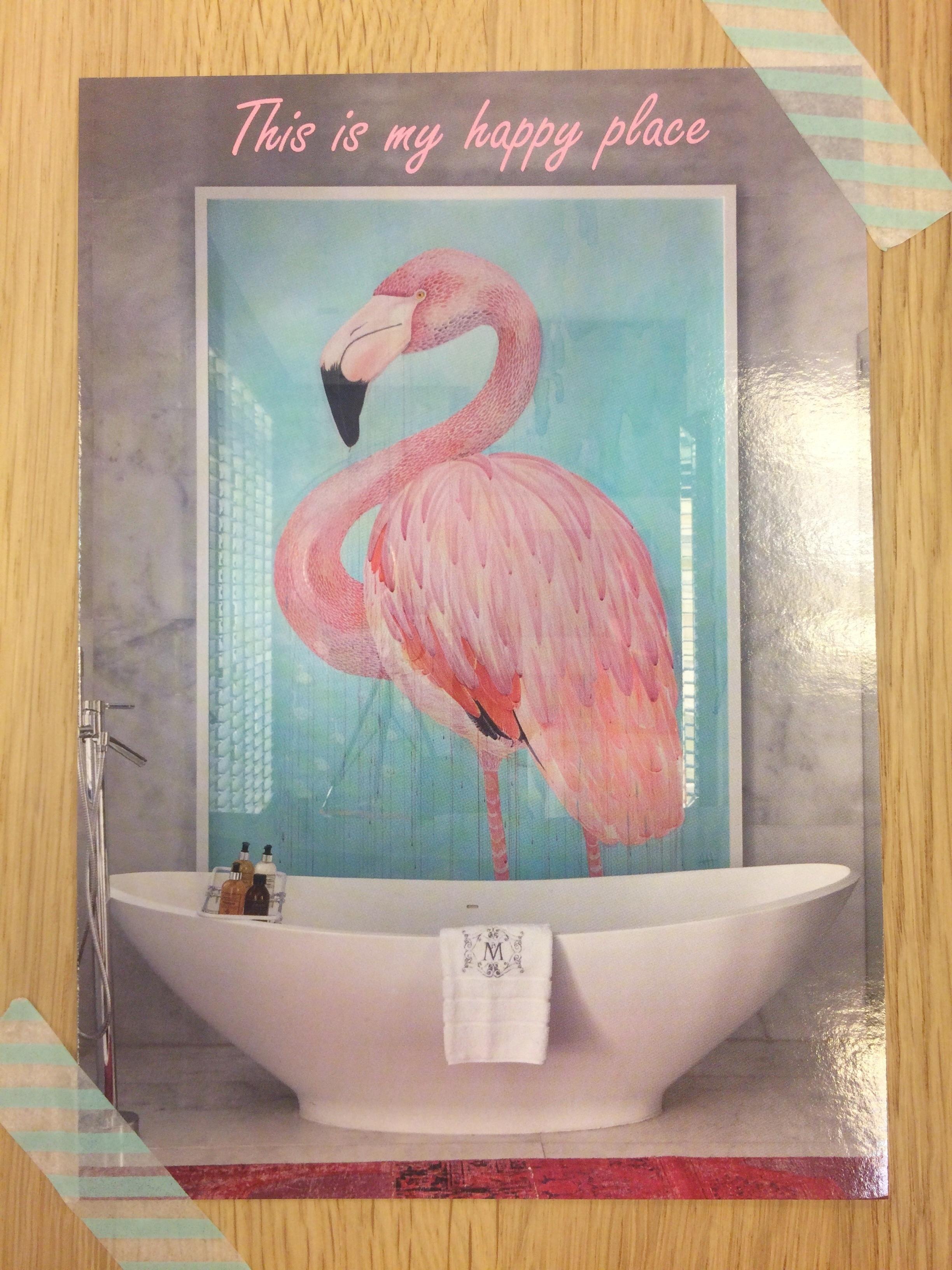 Happy Place - Wort zum Freitag #bilderrahmen #flamingo ©Andrea_Fischer
