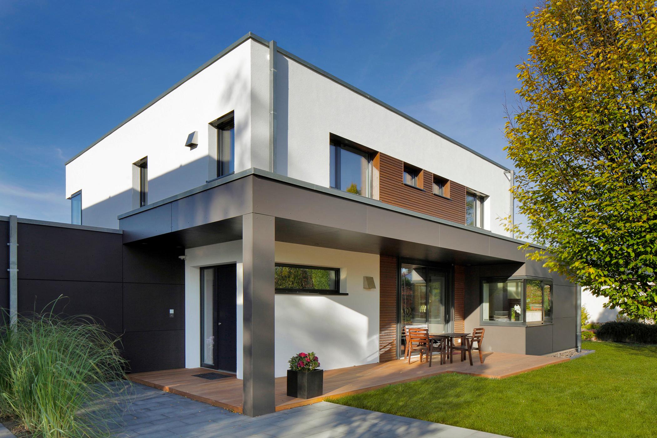 Haus Nilles #terrasse #garage ©Baufritz GmbH & Co. KG